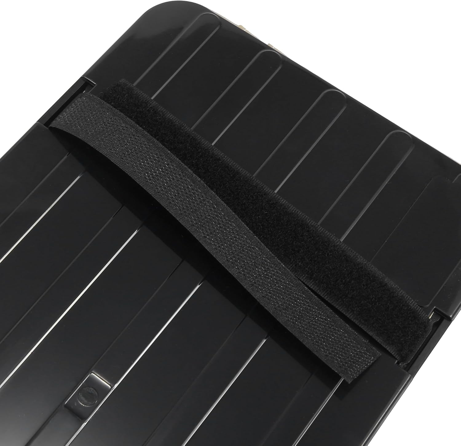 X AUTOHAUX Beige Universal Car Sun Visor Organizer Sunglasses Case Storage Pocket Hook and Loop Tape ABS PU Leather for SUV RV Truck - Beige image number 3