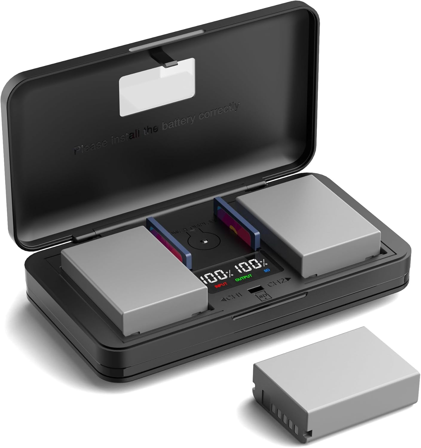 BLN-1 (1600Ma) Camera Battery Multifunctional Charger Set (Including Two Batteries) Compatible with Sony/Canon/Nikon/Fujifilm/Panasonic/Olympus/Pentax Camera