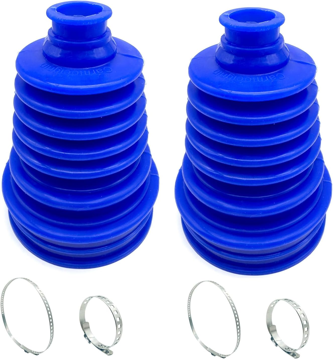 CV Boot Kit,Universal Silicone Constant Velocity CV Joint Thicken Boot,2 Boots with 4Pcs Stainless Steel Clamps (Black)