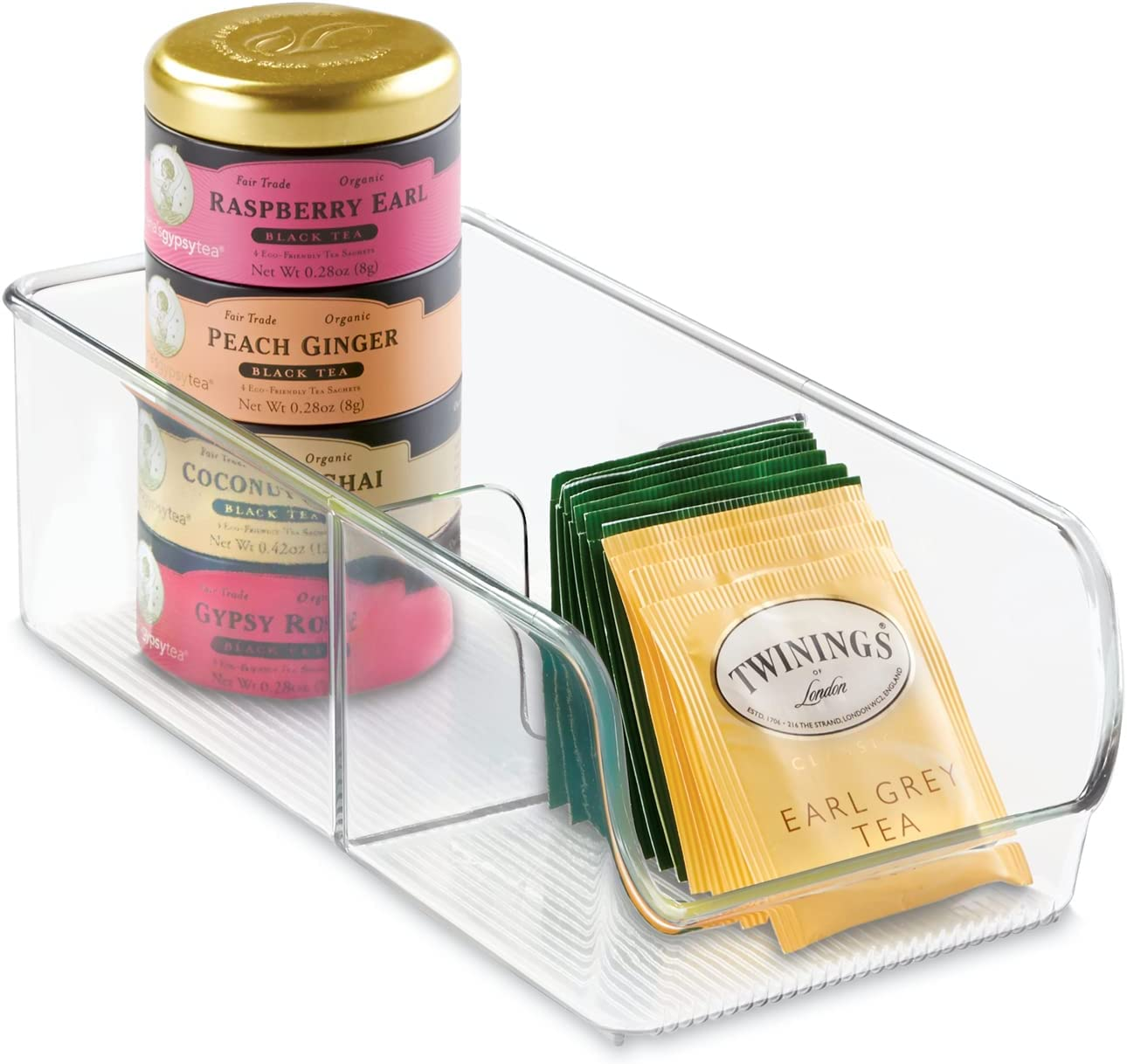 Interdesign Linus Spice Packet Organizer Bin for Kitchen Pantry, Cabinet, Countertops - Clear image number 6