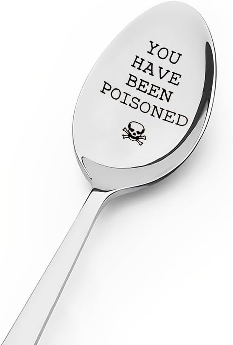 Halloween Gifts for Best Friend Spoon for Husband Boyfriend Birthday Christmas Presents for Girlfriend Wife Prank Gifts for Mom Dad Joke Gifts from Daughter Son You Have Been Poisoned Spoons image number 5