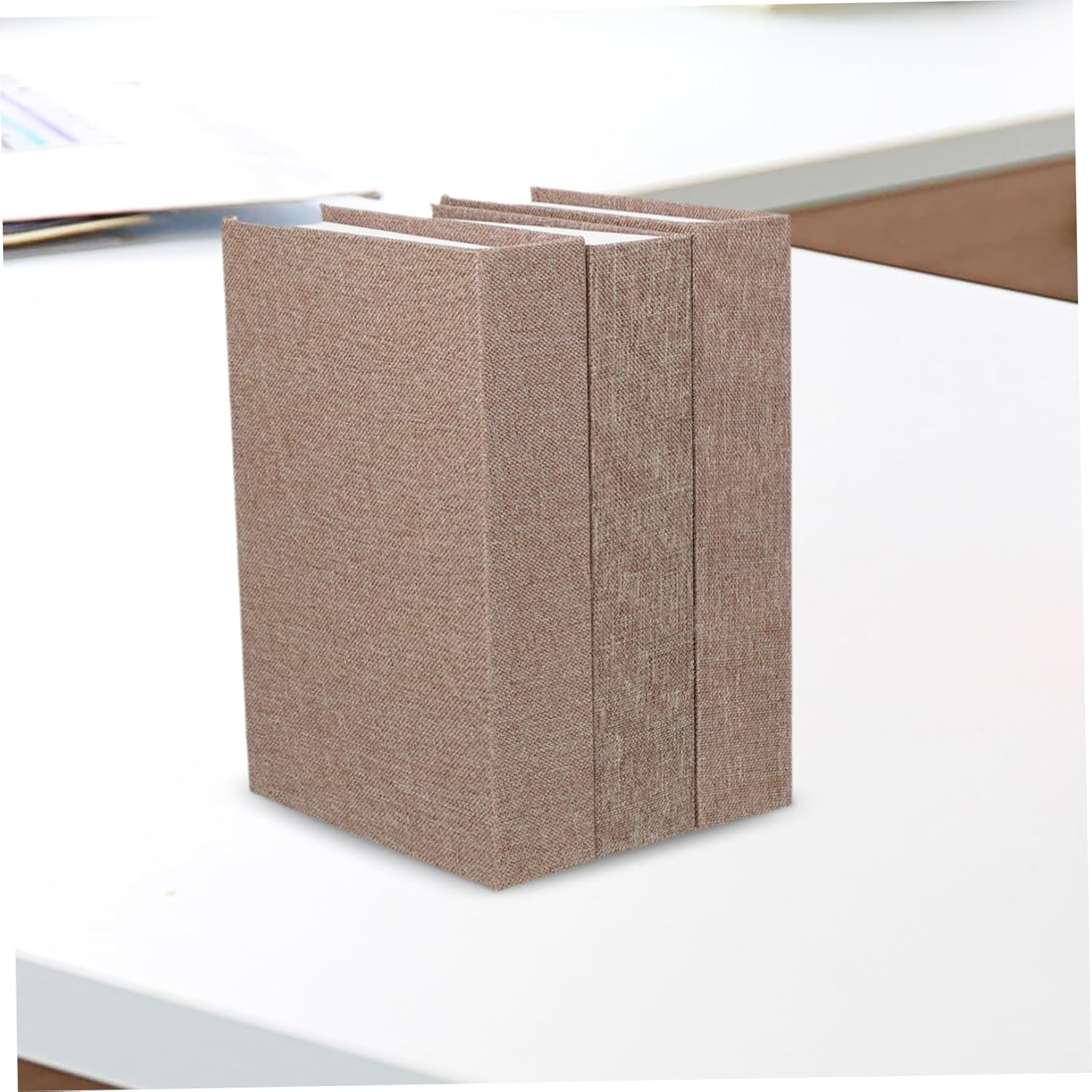 Modern Faux Books Decorative Boxes Realistic Fabric Bookends Storage for Bookshelf Fake Book Decorations image number 3