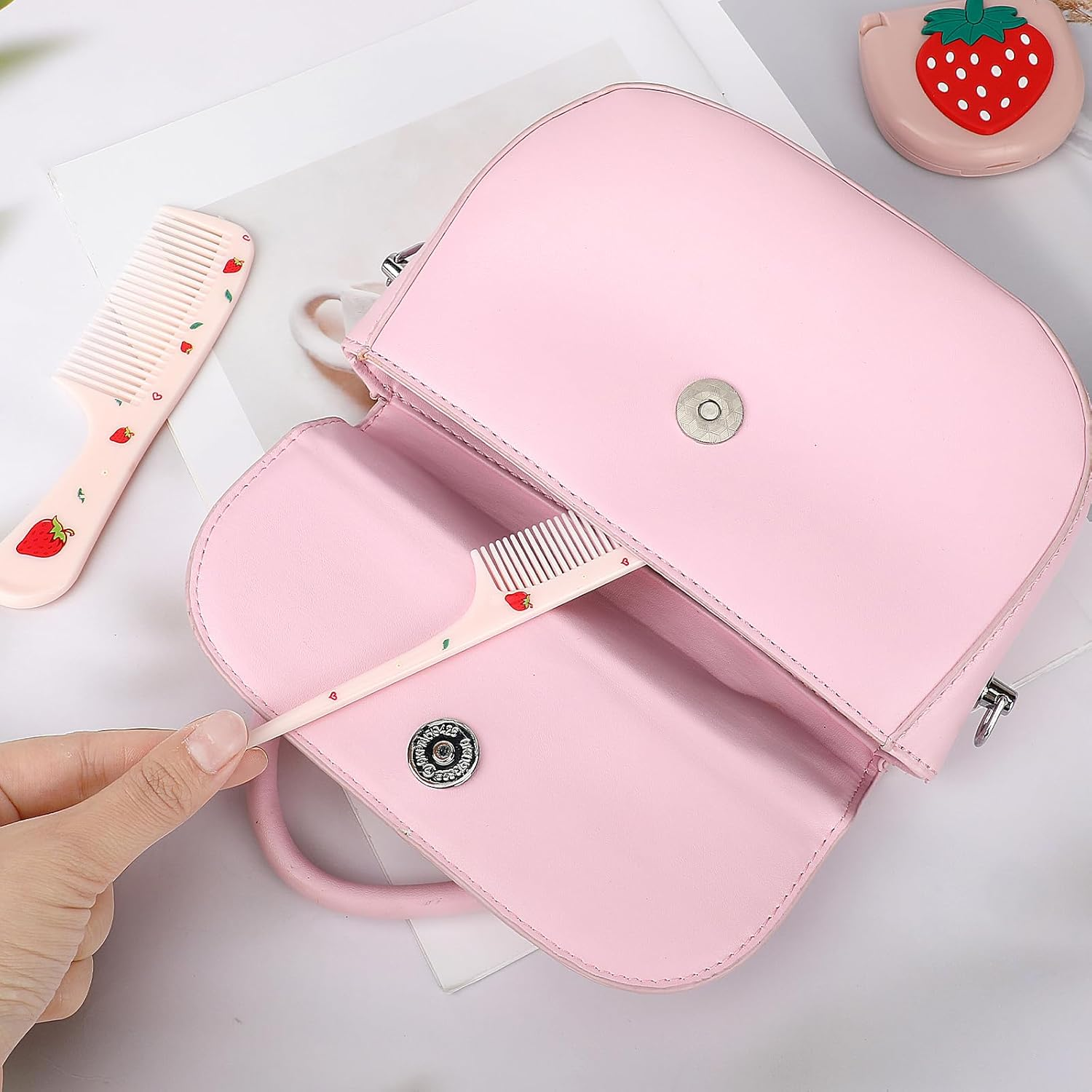 4 Pcs Girls Boys Hair Brush Kids Hairs Brushes Set Fashion Kids Hair Brushes Plastic Fine Tooth Rat Tail Combs for Girls Curly Straight Long Hairs, Blue + Pink