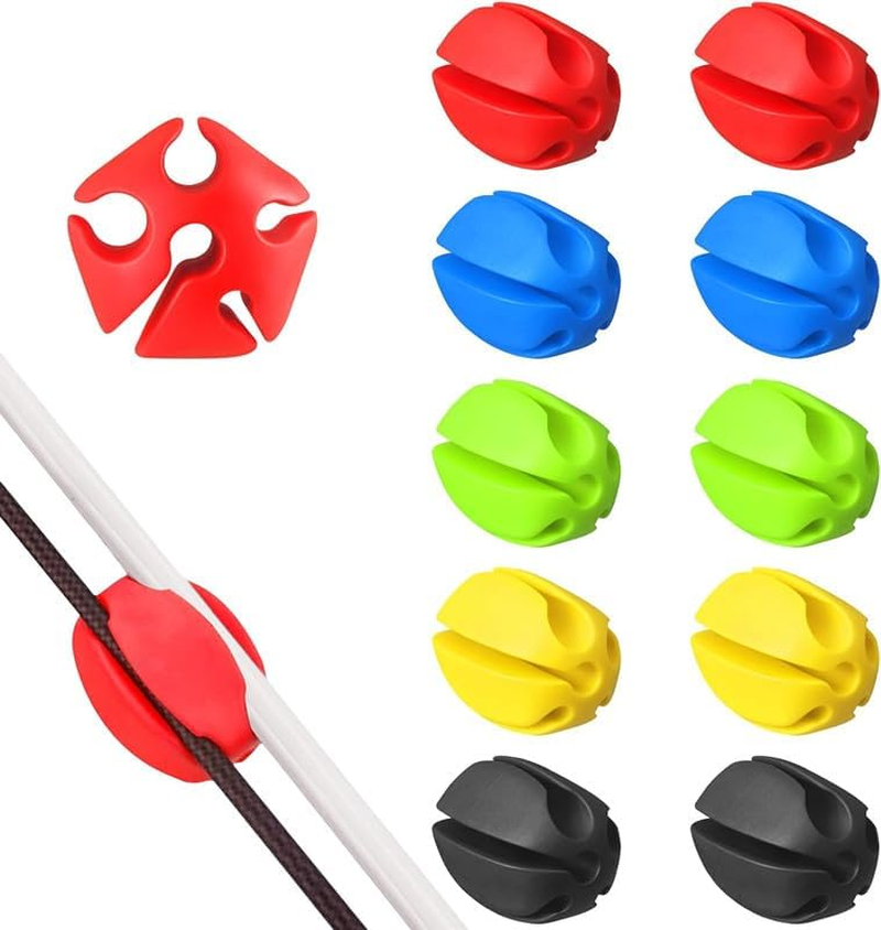 Shuoteng Silicone Fishing Rod Clips, 10Pcs 5 Hole Portable Fishing Rod Fixed Balls, Portable Fishing Rod Fixed Ball Rubber Fishing Pole Clips image number 5