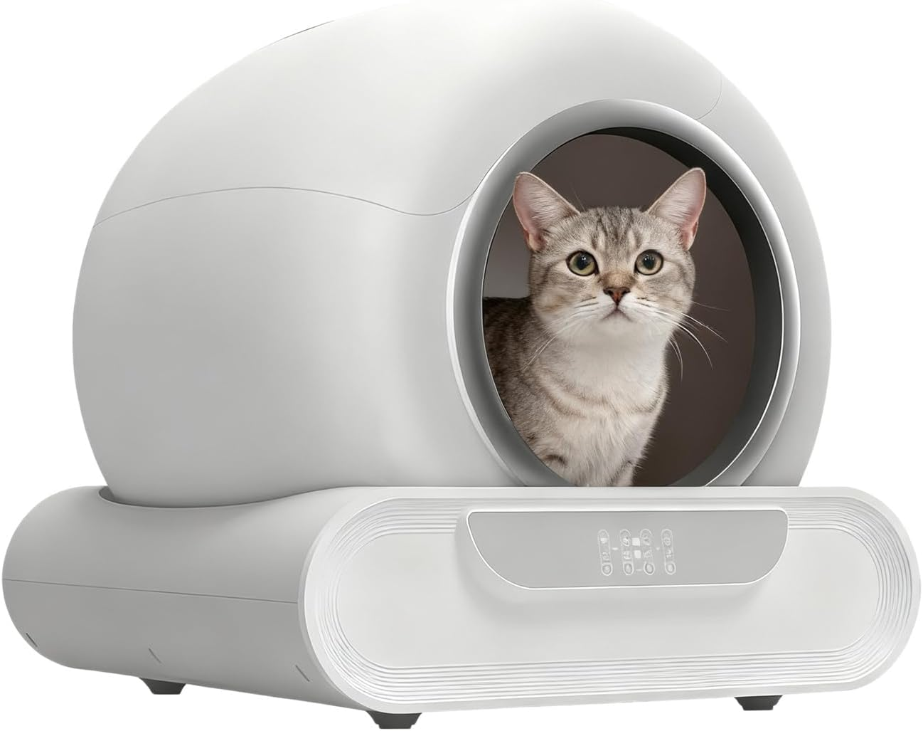 Self Cleaning Litter Box for Multiple Cats, Upgraded Extra Large 65L+9L Robot Litter Box with Negative Ion Sterilization & Deodorization, APP Control, 3 Rolls Litter Bag Liners image number 2