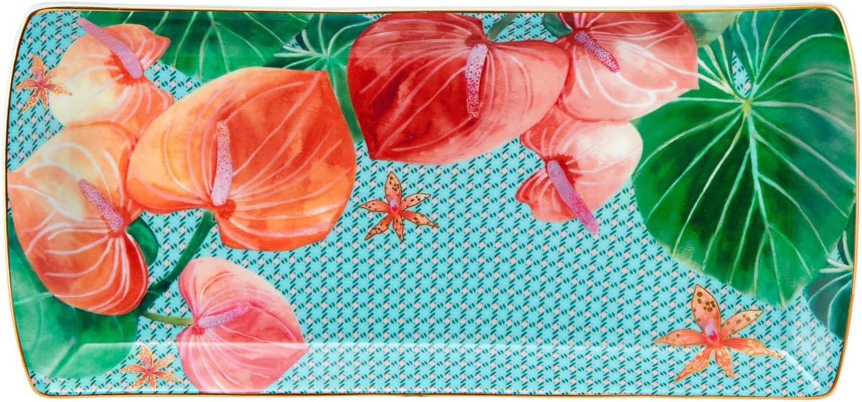 Maxwell & Williams Teas & C'S Tropicana Rectangular Platter 25.5X11.5Cm Pink Gift Boxed