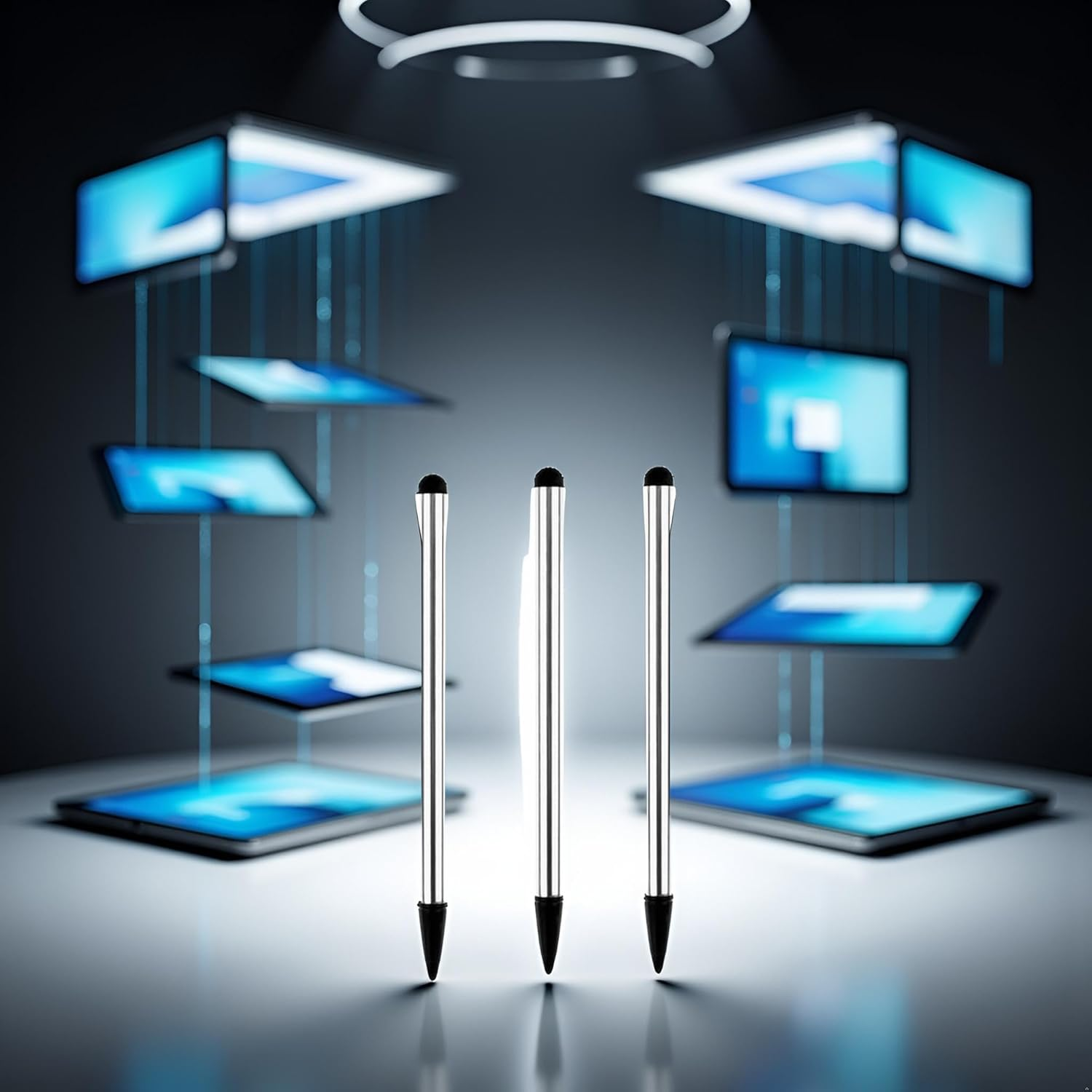 Silver Stylus Pens for Touch Screens,Universal Fine Point Pencil for Phone/Ipad/Samsung/Android/Tablet and Other Touch Screens,Precision Stylus for All Universal Touch Screen Devices Accessories