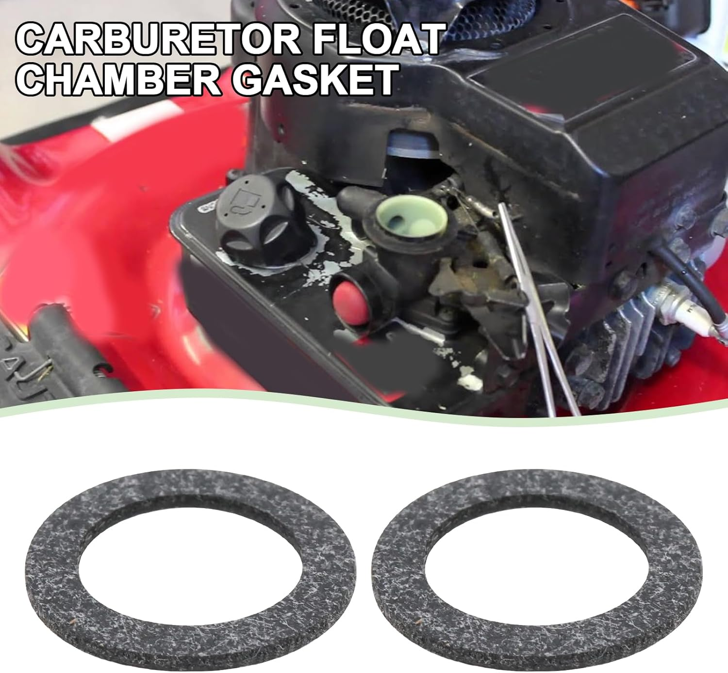 24PCS Carburetor Float Bowl Gasket Compatible with Briggs & Stratton 498260 271716 Inner Diameter 9.7Mm Outer Diameter Carburetor Bowl Seal 14.5Mm Dark Gray image number 6