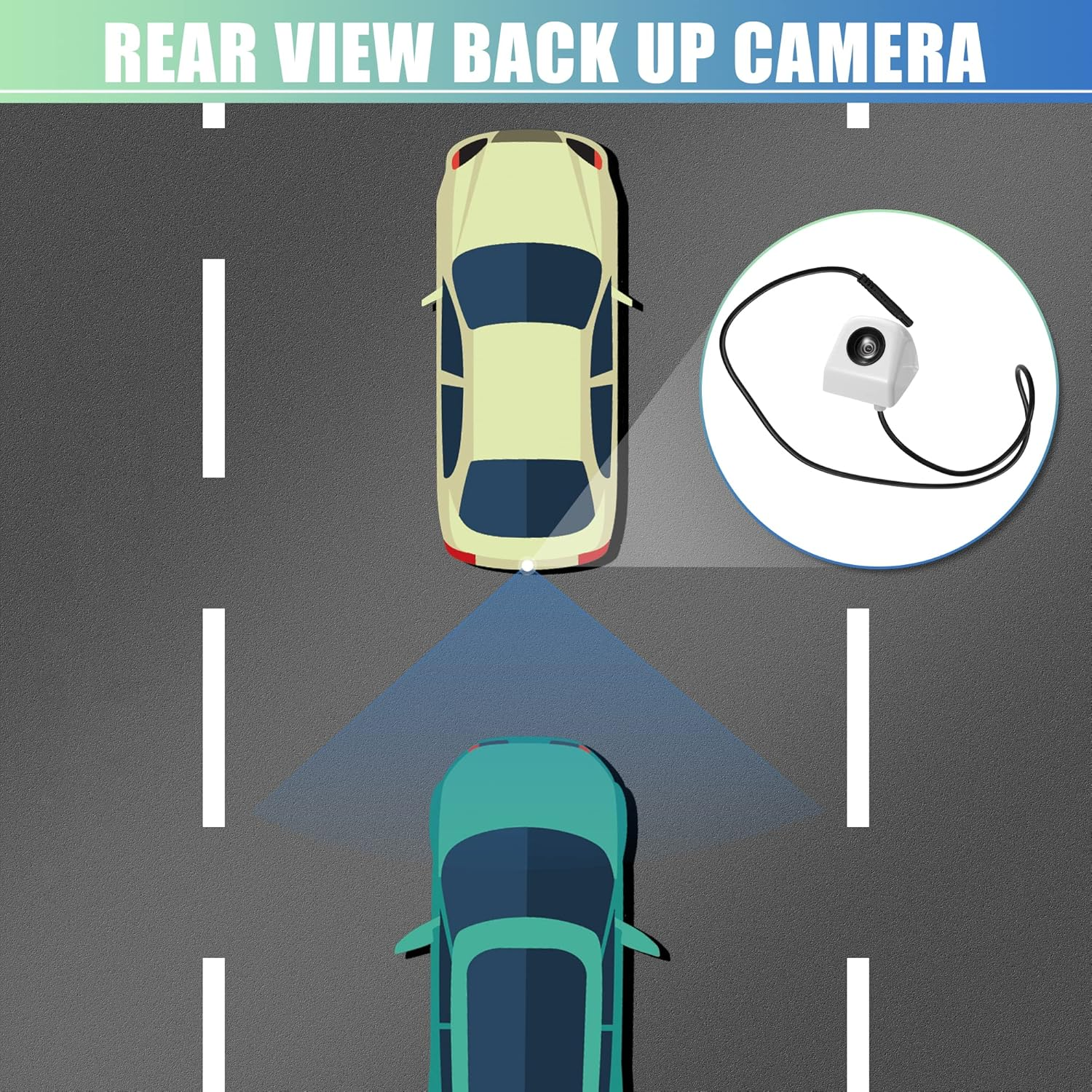 X AUTOHAUX Car 12V Rear View Back up Camera Rear Park Assist Reverse Camera 170 Degree Wide View Angle Rear View Camera White image number 5