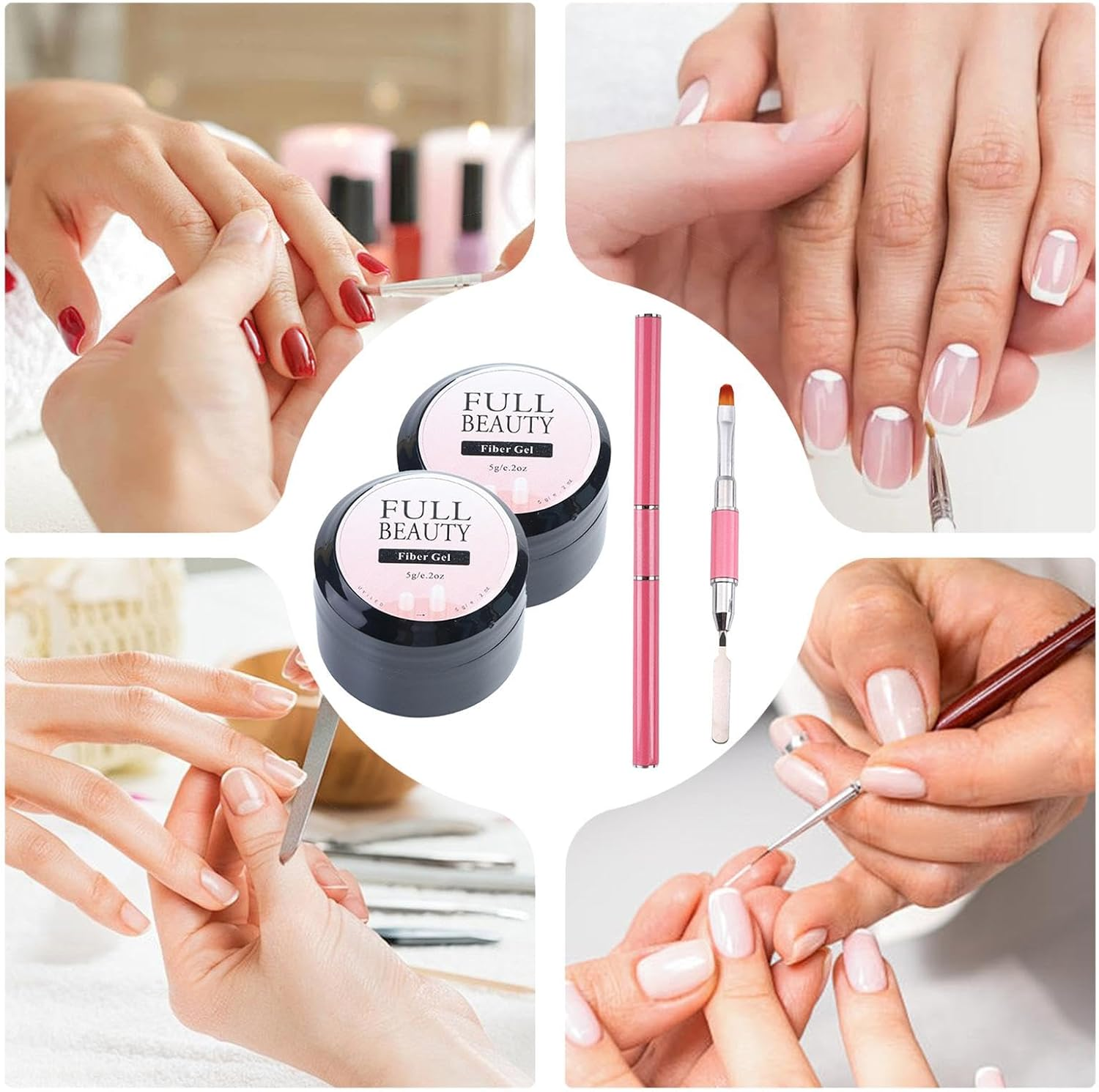 Cracked Nail Repair for Natural Nails - Nail Mender for Natural Broken Nail,Manicure Supplies, Double-Ended Brush Included, Instantly Fill in and Fix Nail Cracks image number 1