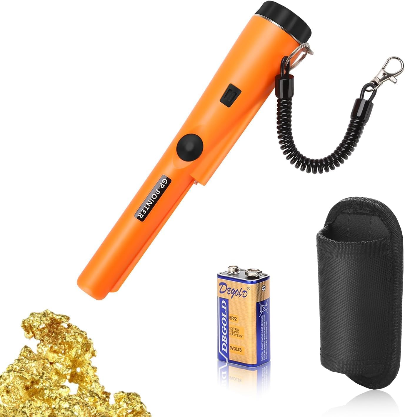 Metal Detector Pinpointer, Waterproof Handheld Convenient Pin Pointer Wand with Battery and Holster, 360&deg;Scanning Locating Gold Coin Silver Jewelry image number 3