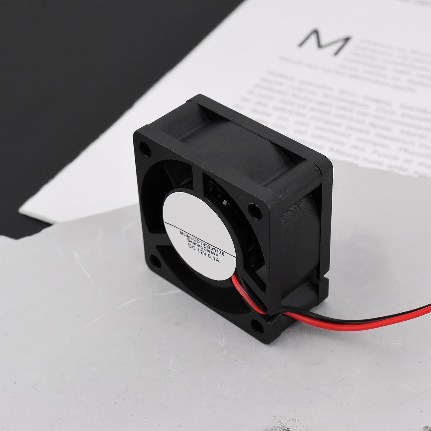 VGOL 2 Pcs DC 12V Brushless 2-Pin Fan 40X40X20Mm Cooling Fan Bearing Cooling Fan for Computers CPU Cooling 3D Printers and Lasers Black image number 4