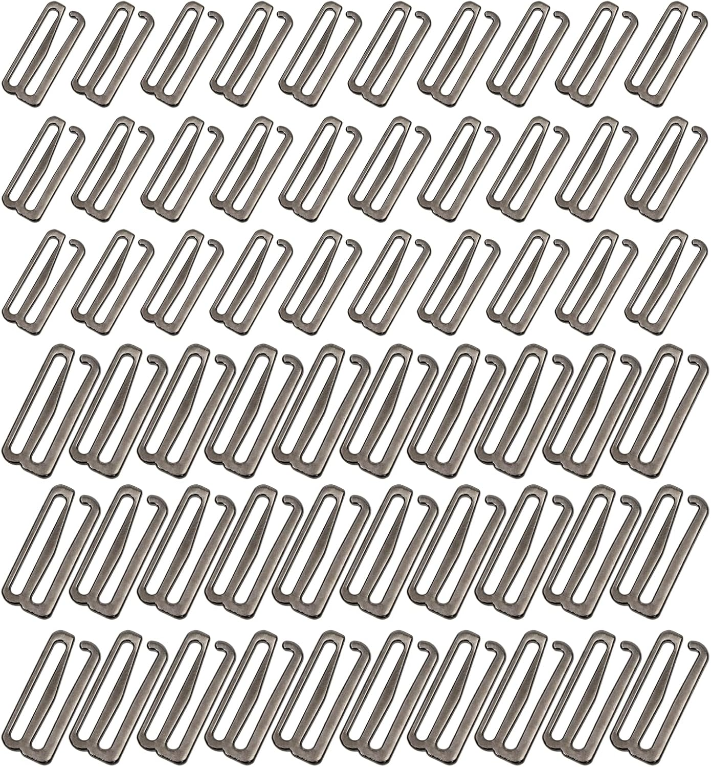 Tupalizy Metal Bra Strap Hooks for Sewing Bikini Halter Tops Bathing Suit Clips Lingerie Swimsuit Adjustment Slides, 60PCS