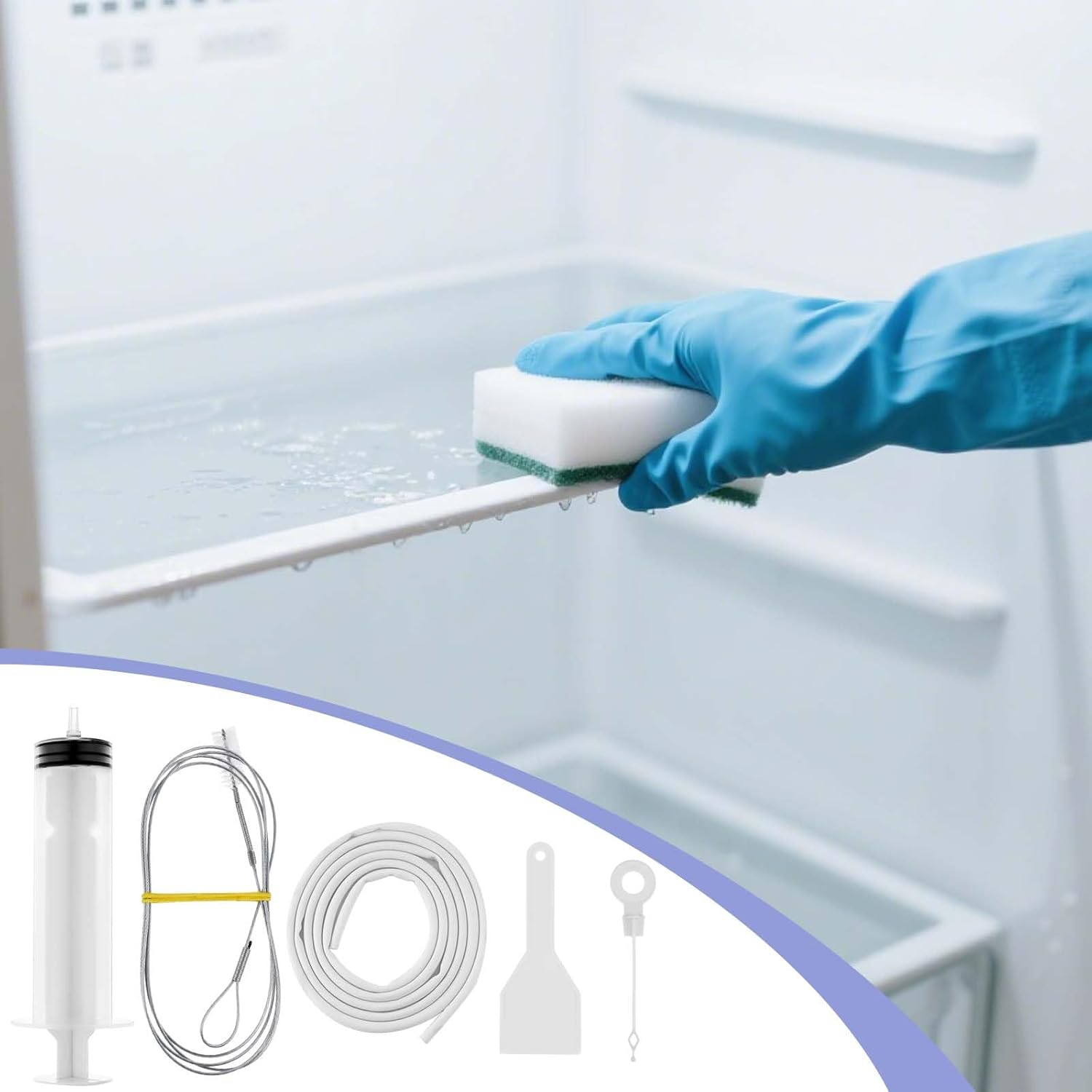 5 PCS 45'' Sunroof Drain Cleaning Tool, Fridge Water Line Cleaner Compatible with Lines for 1.4 M/54 In, for Cleaning Water Dispenser, Refrigerator, Car Sunroof Drain Holes