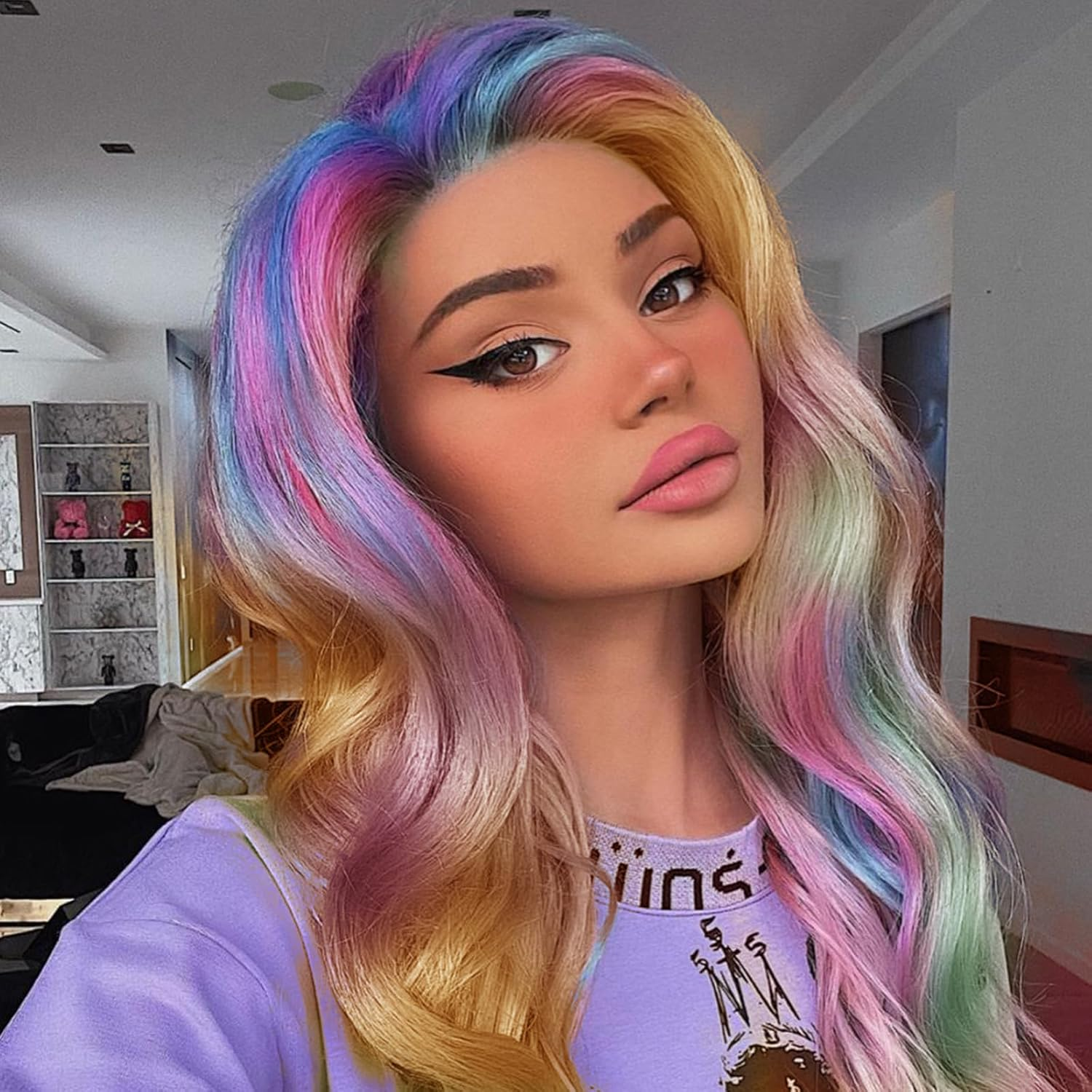 HAIOLORPRO 10PCS Hair Chalk for Girls, Temporary Hair Color Washable, Temporary Hair Dye for Kids Women Men, Gifts for Teens Girls, Boys, Kids, Halloween, Cosplay, Party image number 3