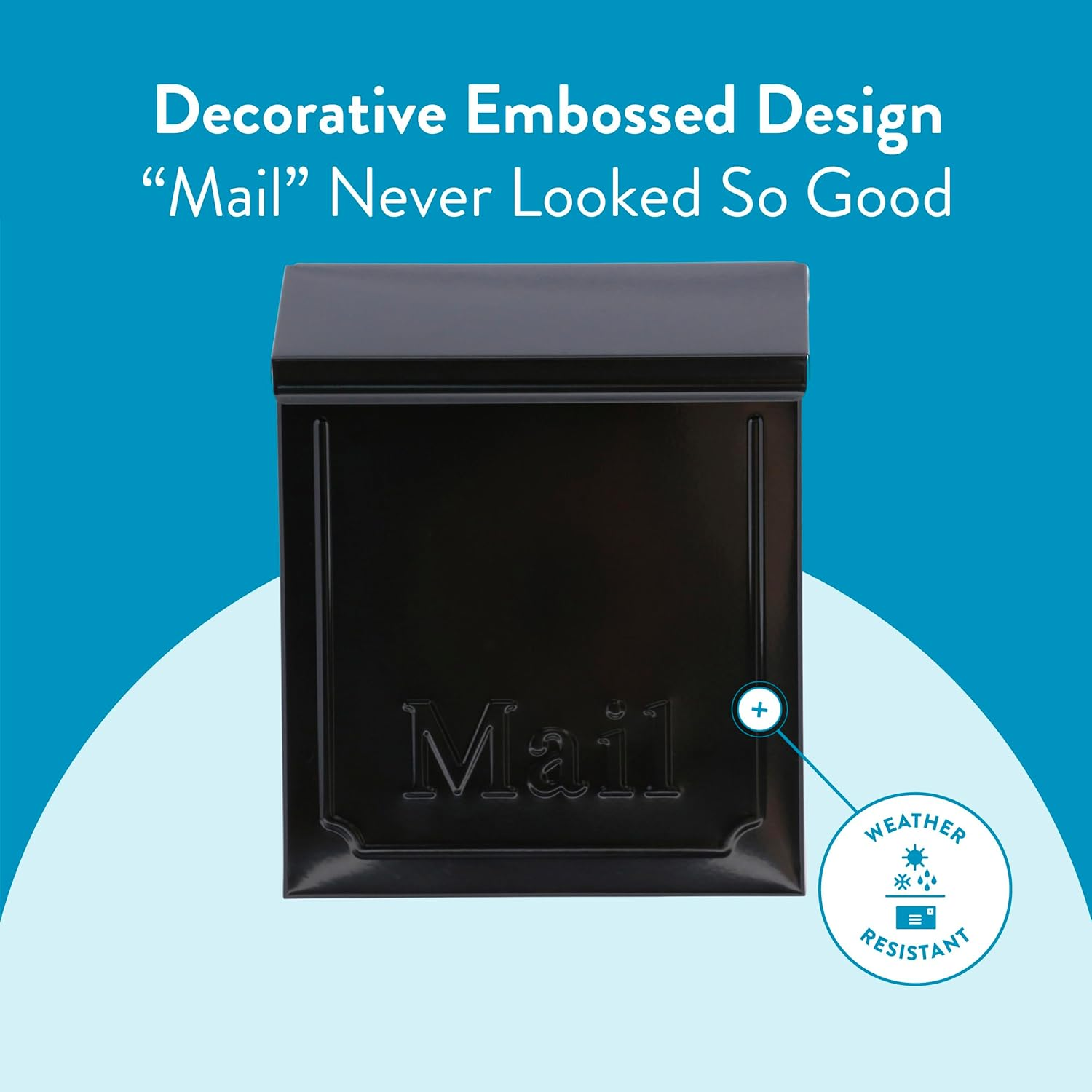 Architectural MAILBOXES Townhouse Vertical Small Capacity Letterbox, Galvanized Steel Wall Mount Mailbox, 4.1 X 8.6 X 10.1 Inches, Black image number 5