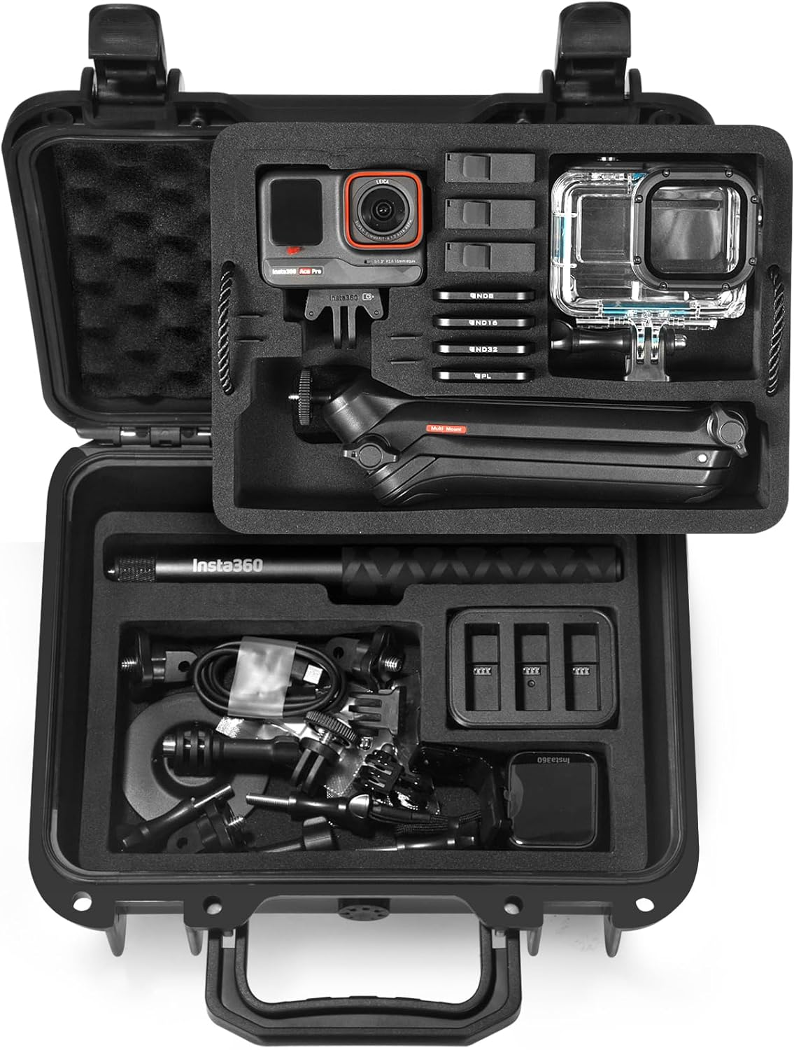 Waterproof Hard Case Compatible with Insta360 Ace Pro 2/Insta360 Ace Pro/Insta360 Ace/Action Camera/Vlogging Camera/Live Streaming and Accessories(Case Only) image number 3