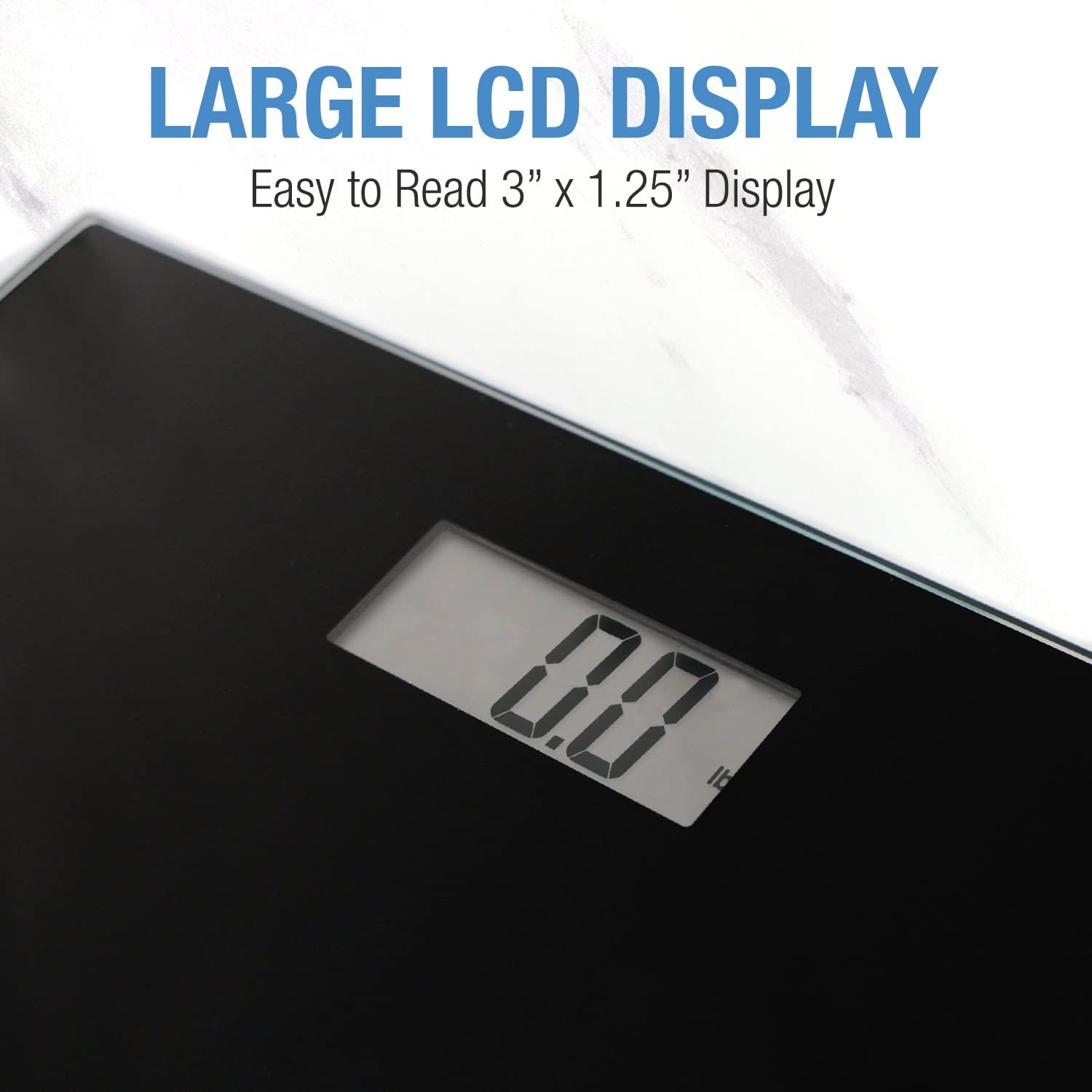 DMI Digital Talking Bathroom Scale, Sleek Tempered Glass, Clinically Accurate Measurements, Large LCD Screen, 440 Lb. Weight Capacity image number 3