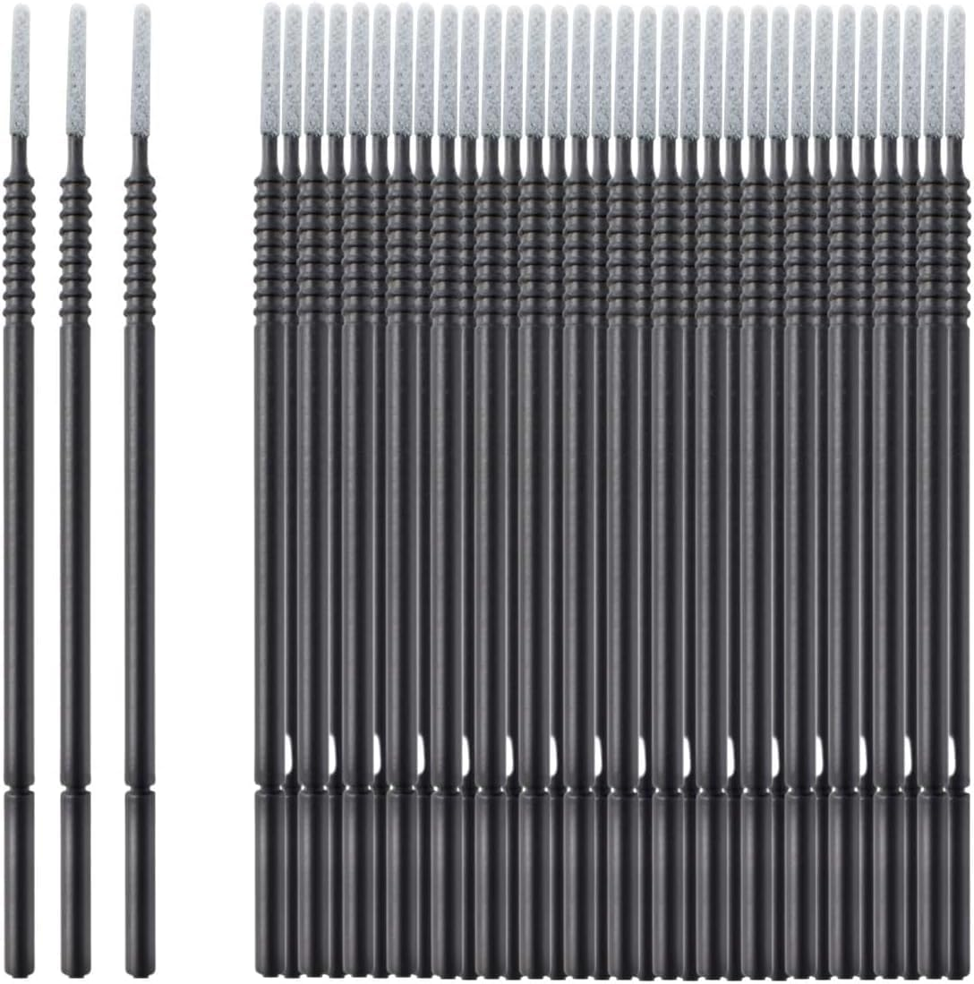 100 Pack Disposable Micro Brush Applicator Swabs for Eyelash Extension Lash Extensions - Suitable for Cosmetic Cleaning and Applying (Black) image number 4