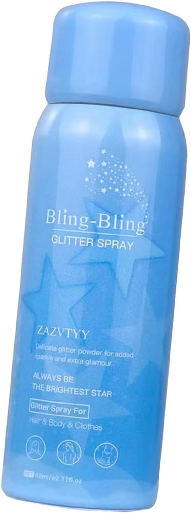 Shiny Glitter Spray 2.02Oz Travel Compact for Holiday Stage Makeup Nightclub image number 5