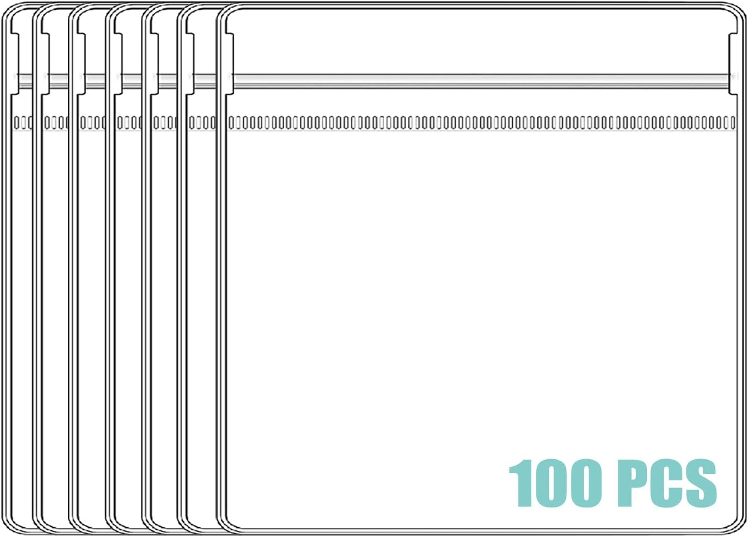 WEDDINGHELPER Jewelry Bags Small Self-Sealing Plastic Zip Clear Bags PVC Transparent Lock Bag for Storing Bracelets Rings Earrings Ziplock Pouch (4.3 X 4.3Inch(100Pcs)