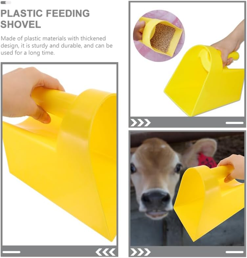 HANABASS Ergonomic Handle Plastic Feed Scoop Multi-Purpose Garden Shovel Garden Soil Scoop for Farming image number 5