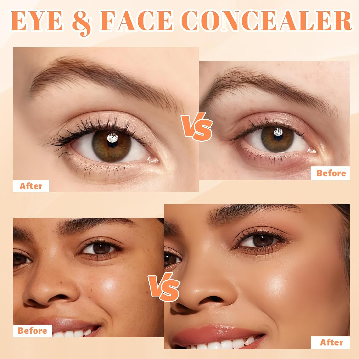 DAGEDA 2 Colors Tattoo Cover up Makeup, Long-Lasting Face Body Concealer, Invisible, Natural, Waterproof Tattoo Cover Makeup with Concealer Brush(04+05) image number 3