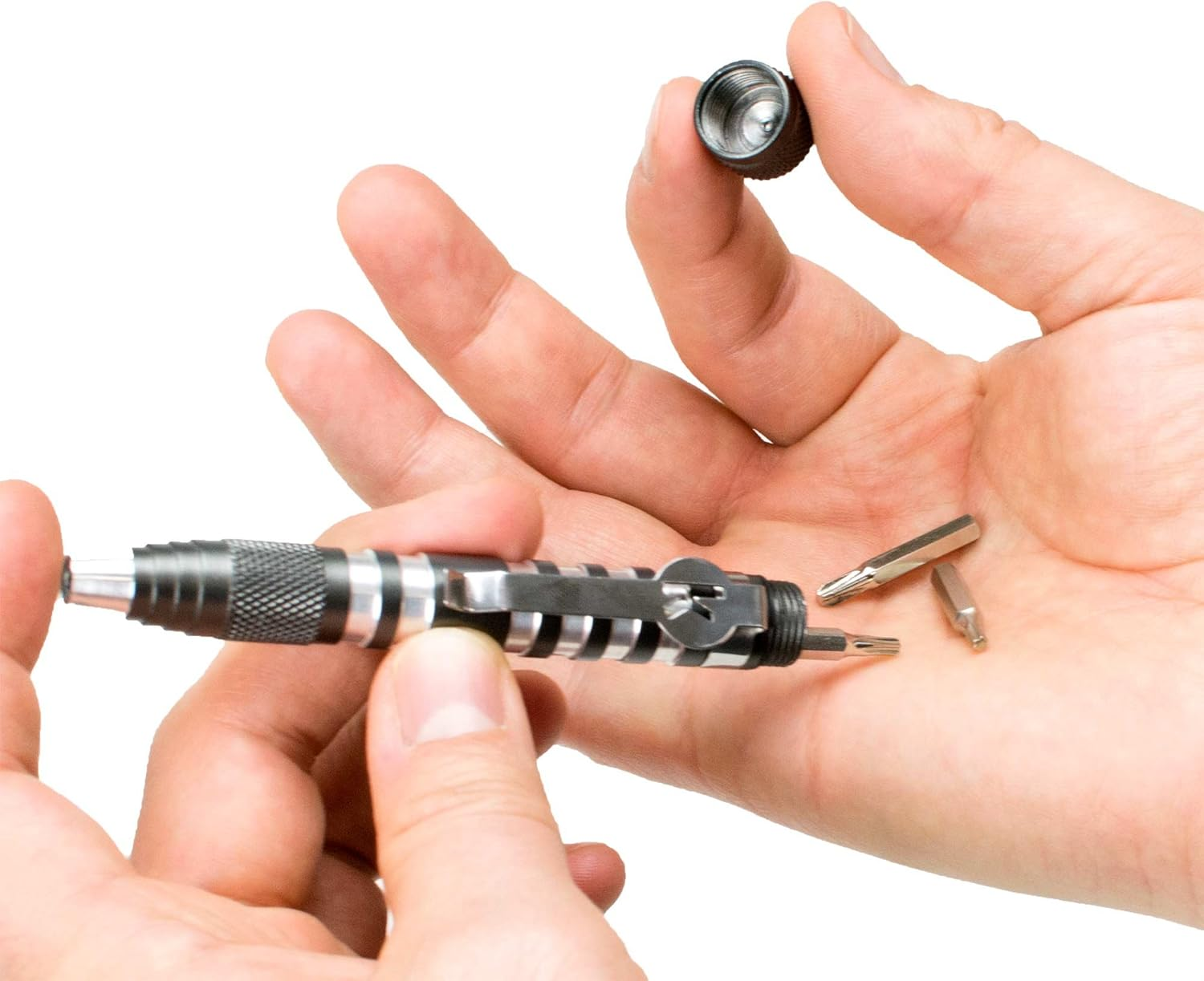 Kershaw Tx-Tool (TXTOOL); 4.8 In. Single-Position Multifunction Magnetic Bit Driver; Includes T-6, T-8, T-10, 2 Phillips and Slotted Screwdriver Bit; 1.1 Oz., Black image number 5