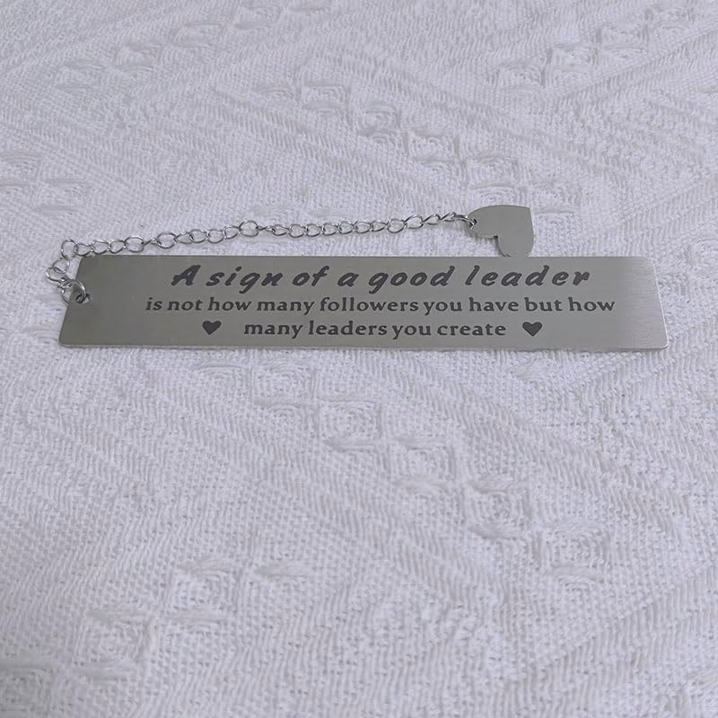 Boss Mentor Leader Appreciation Gift Bookmarks for Women Men a Sign of a Good Leader Bookmark for Manager Supervisor Mentor Leaving Going Away Gifts for Leader Retirement Gift - A Sign Of A Good Leader image number 3