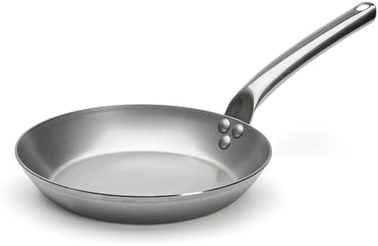 De Buyer 5130.20 Carbone plus round Frying Pan with Stainless Steel Cold Handle, 20 Cm Diameter
