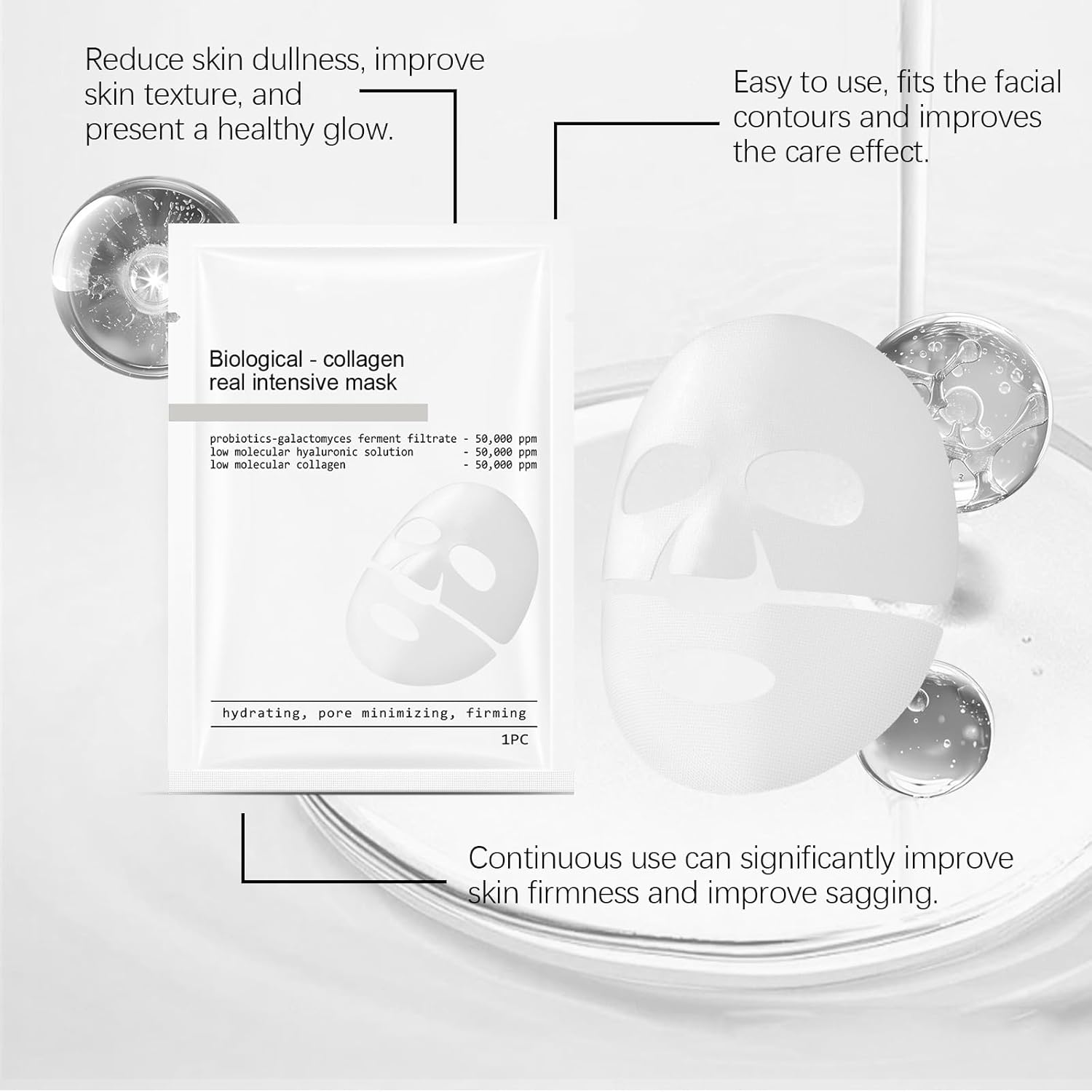 Skaind Hydraglow Deep Face Mask for Women, Sleep Mask, Facial Masks for Women Skin Care, Firming Moisturizing Collagen Real Deep Mask for Lifting, Face Tape for Wrinkles Overnight, 1Box/4Pcs (2Pcs) image number 3