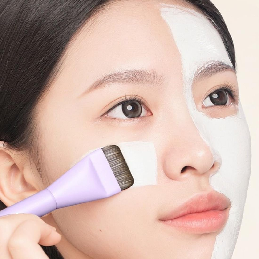 MIRKUZI Face Brush 2 Pieces Makeup Brushes Flat Foundation Concealer Brush Ultra Thin Foundation Brush Foundation Brush Makeup Concealer Brush Gift for Girls Women