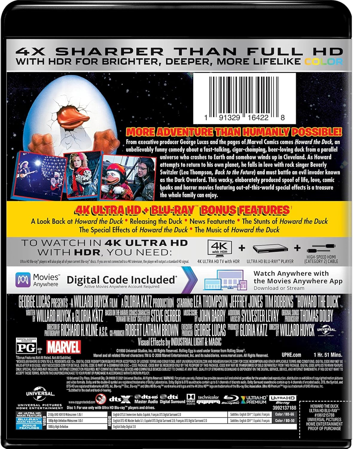 Howard the Duck (4K Ultra Hd/Blu-Ray/Digital) image number 1