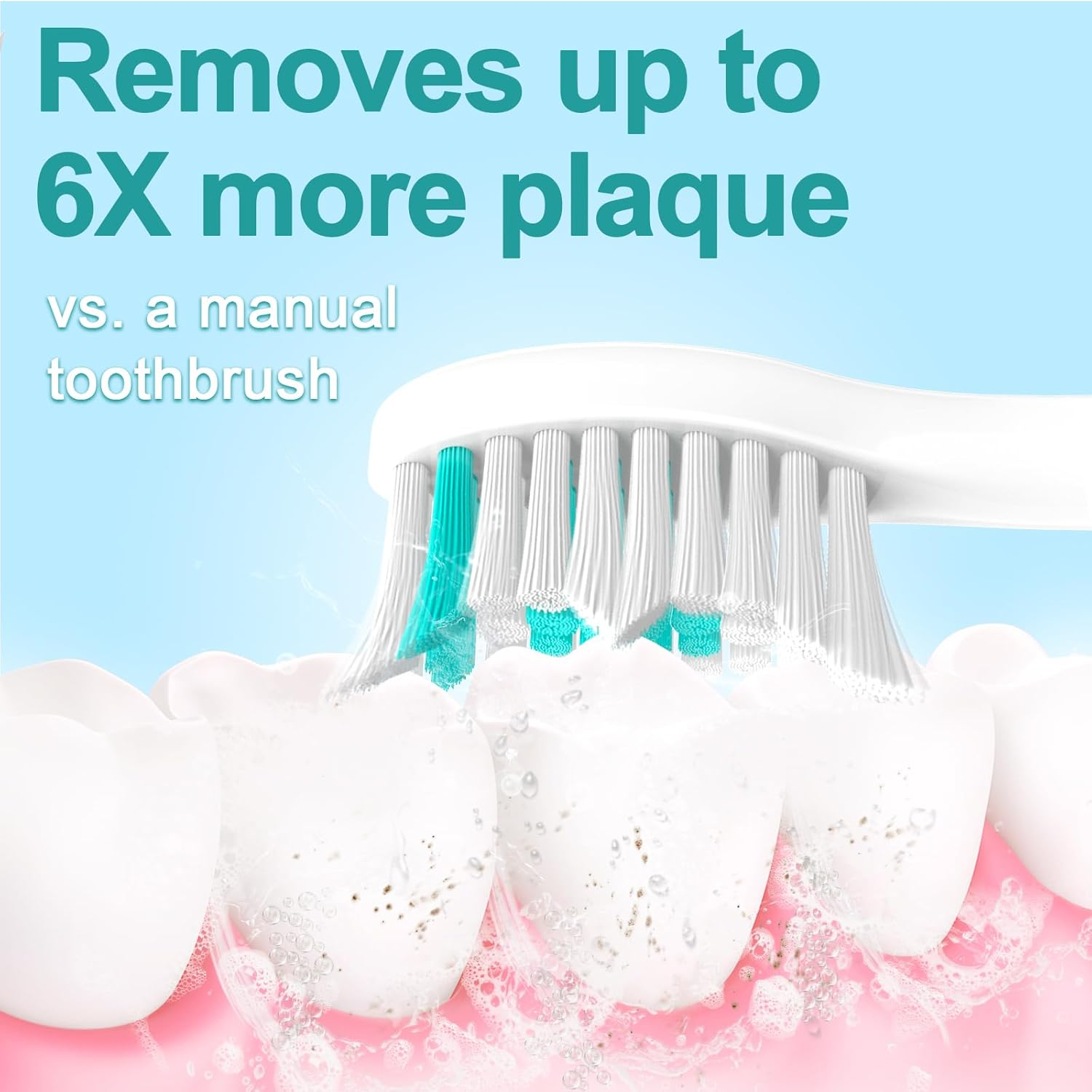 Aoremon Replacement Toothbrush Heads Compatible with Philips Sonicare E-Series, 6 Pack Replacement Brush Heads Come with Caps image number 5