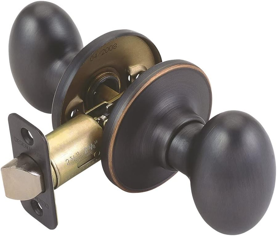 Design House 750505 Egg 2-Way Latch Entry Door Knob, Adjustable Backset, Satin Nickel Finish