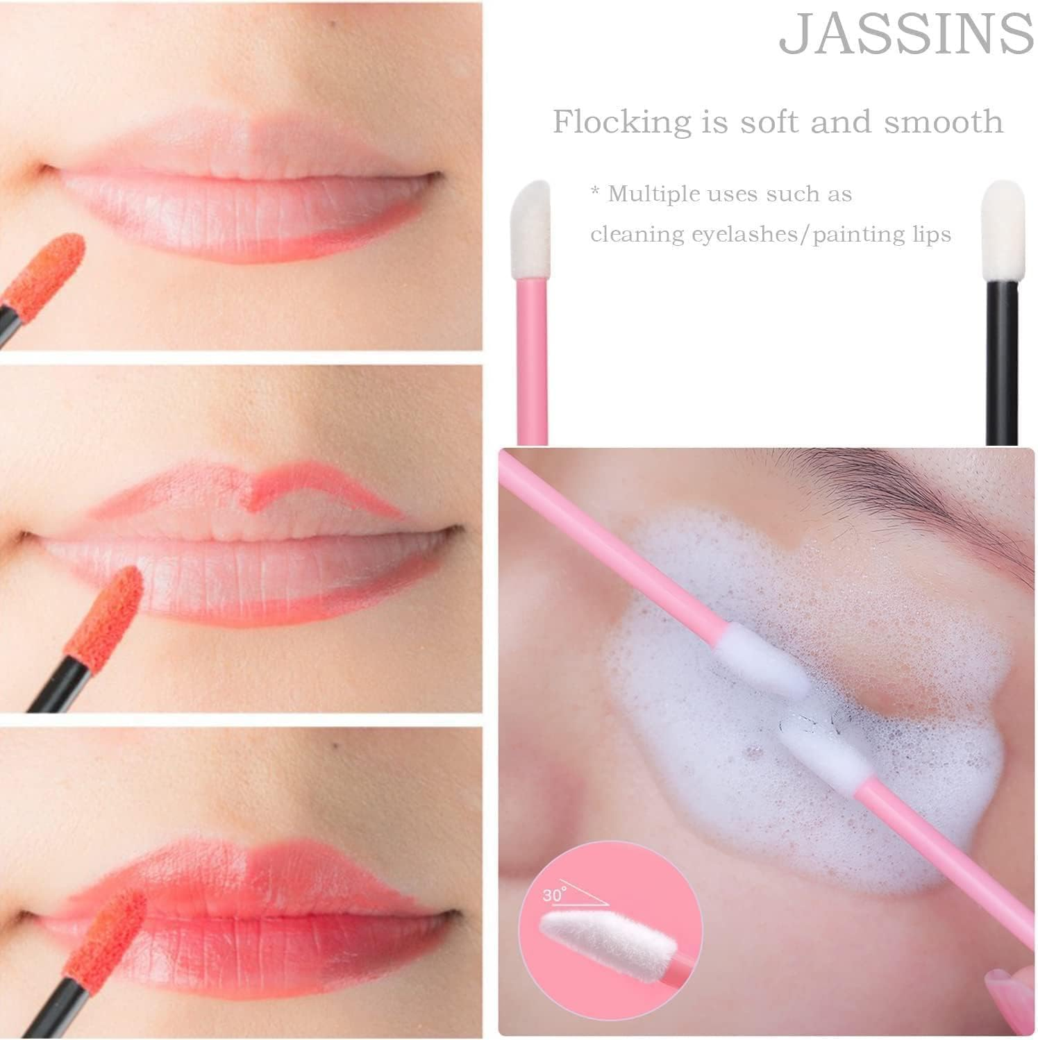 300Pcs Disposable Makeup Tool Kit,Brow Brush/Mascara Brush/Lip Applicators/Eyeshadow Applicators/Eye Liner Brush, Makeup Disposable Accessories with Organizer Box image number 5