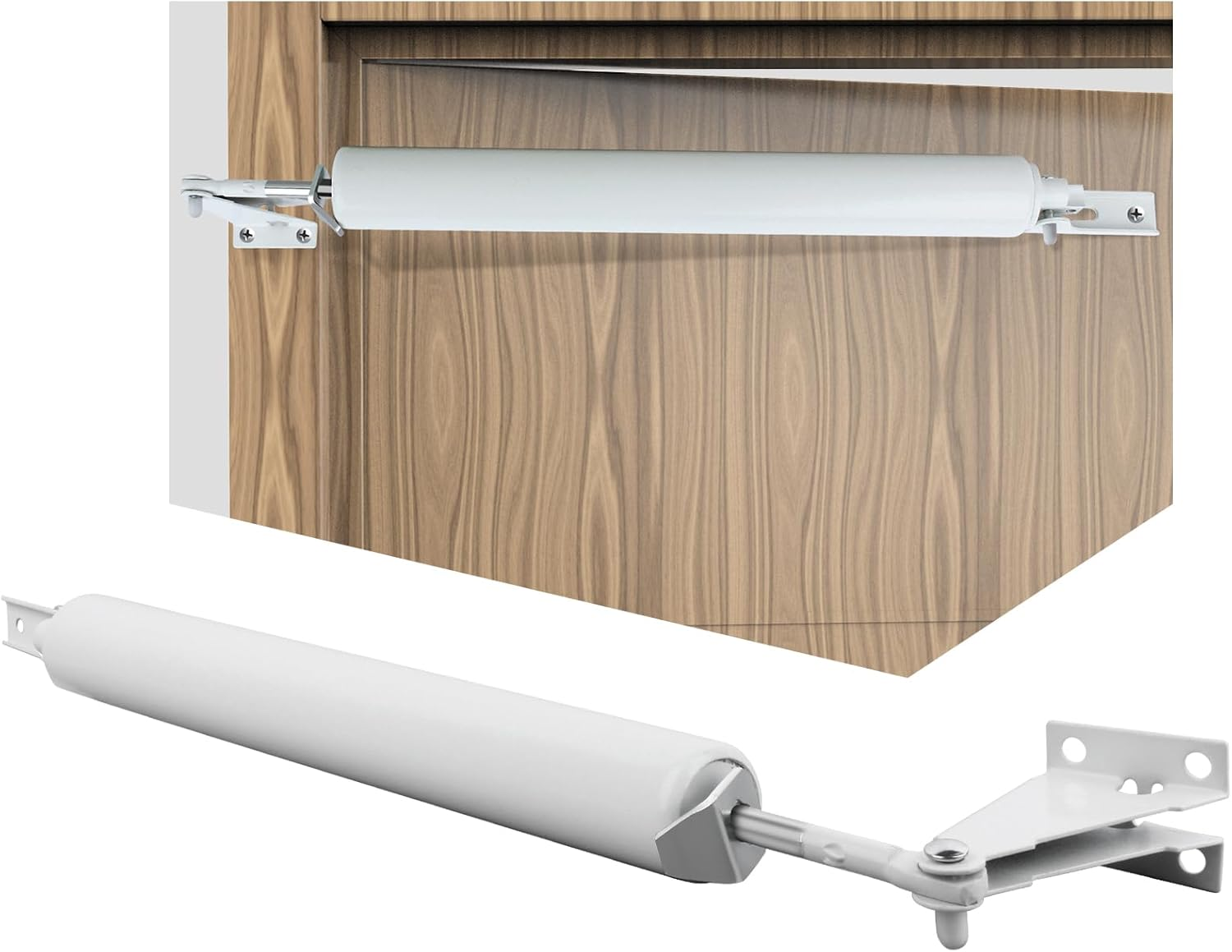 CASONNIK Door Closer,White,Standard Duty Pneumatic Screen and Storm Door Closer image number 3