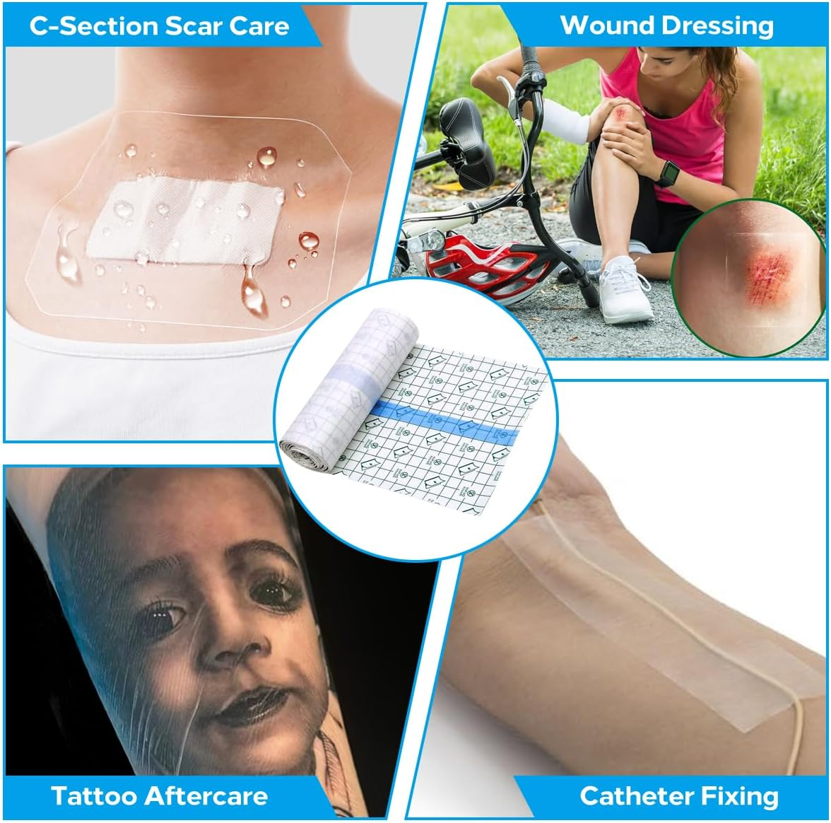 Yuelong Tattoo Aftercare Bandage 10&rdquo; X 2.2 Yd Waterproof Transparent Film, Second Skin Tattoo Cover up Patch Tattoo Protection Film for Artists, Studios & Fast Healing image number 4