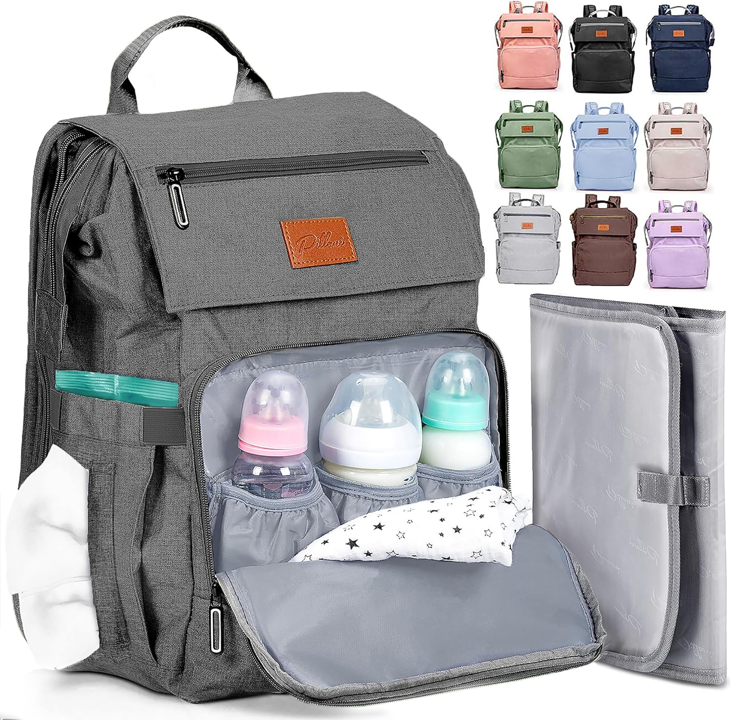 PILLANI Baby Diaper Bag Backpack - Baby Bag for Boys & Girls, Diaper Backpack Baby Registry Search, Newborn Essentials - Blue Dinosaur_Classic image number 4