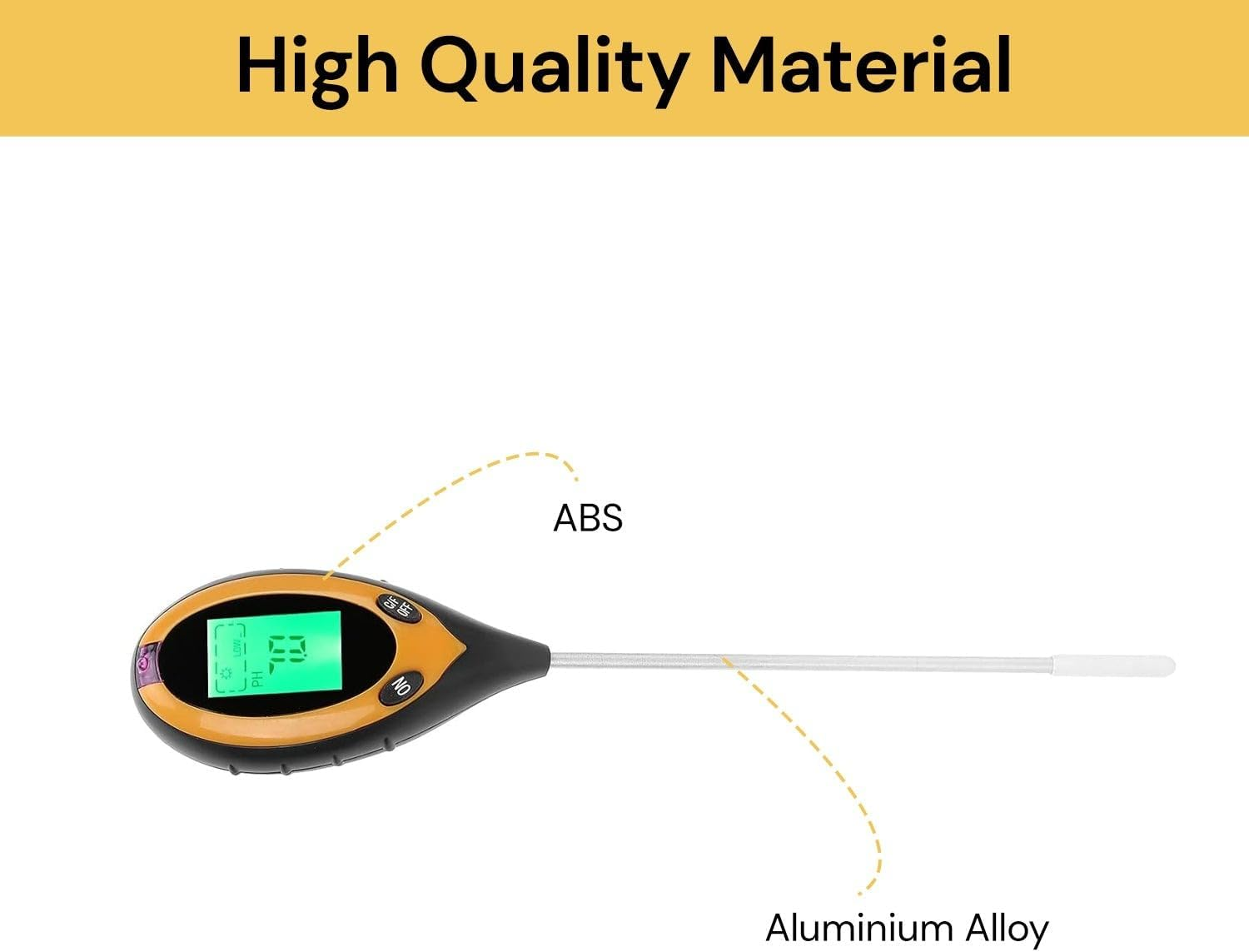 EZONEDEAL Soil Moisture Meter, Digital PH Meter, Soil Moisture, Plant Temperature, Soil Test Meter for Garden, Lawn, Plant Care, Farm & Indoor Outdoor Plants, Plant Water Monitor image number 4