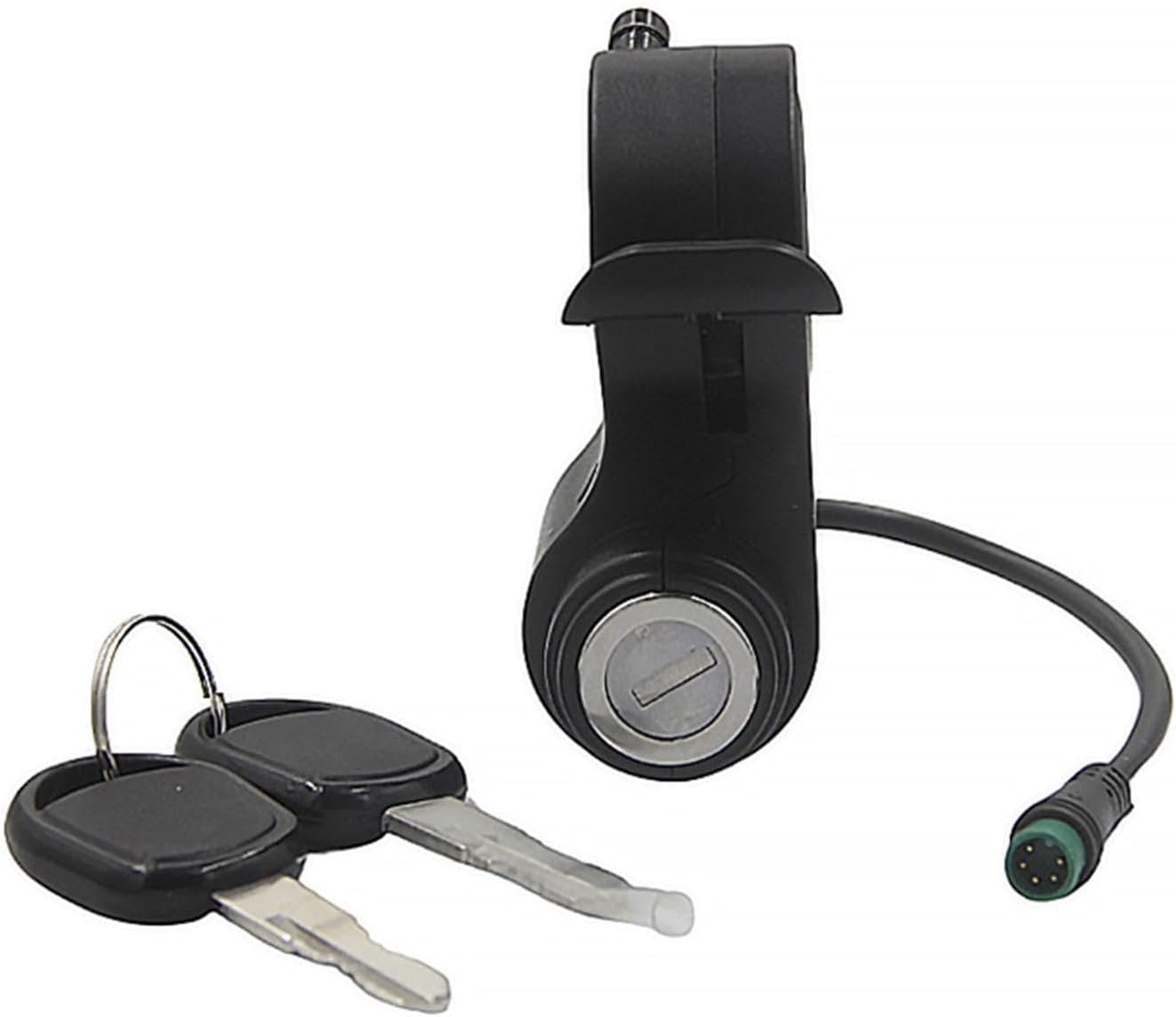 E Ignition Lock Starter Switch Lock,5 Pin Plug, Reliable,With 2 Keys Ebike Ignition Switch, for Replacement image number 2