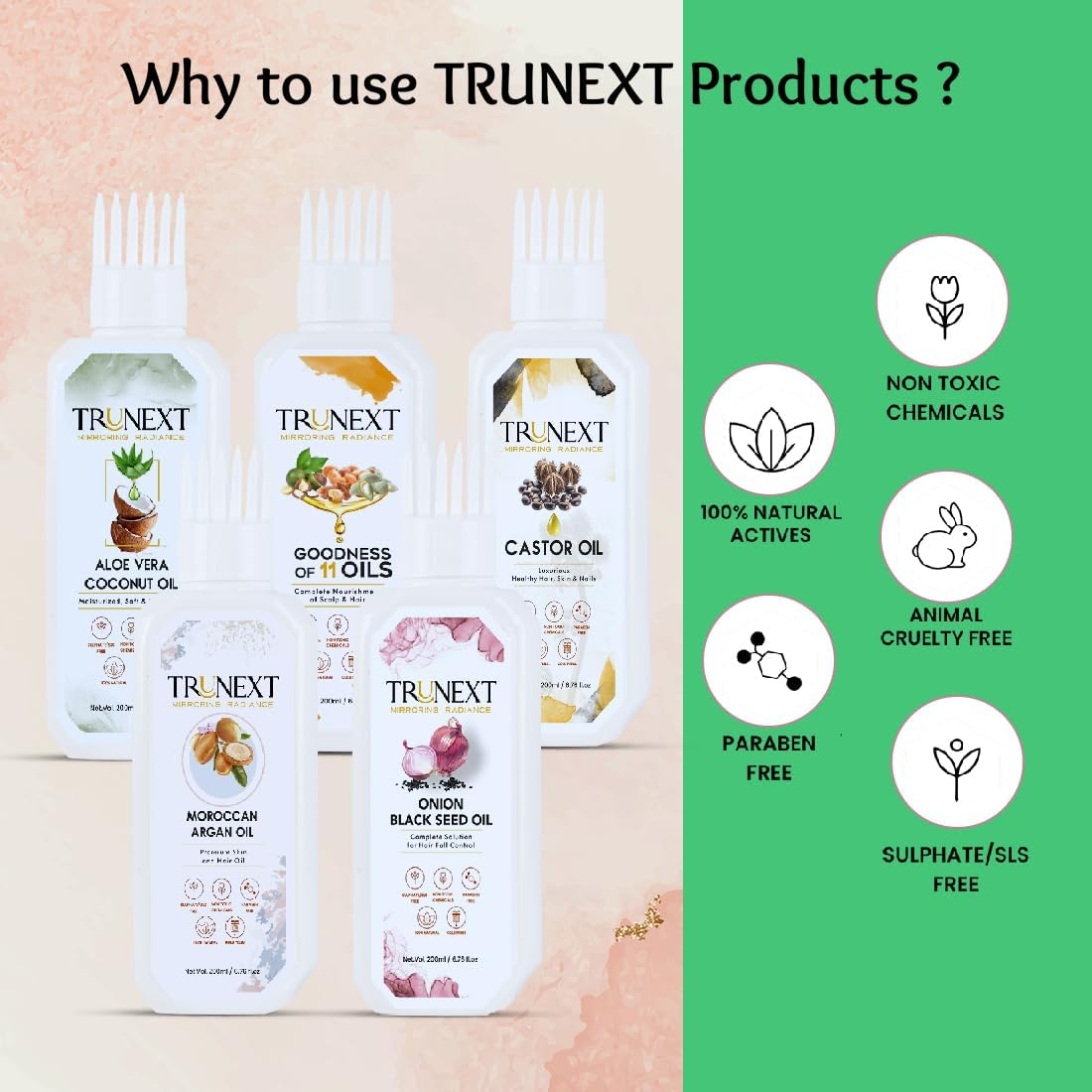 TRUNEXT NATURAL ALOE VERA COCONUT HAIR OIL - with NATURAL HERB EXTRACTS, 200 ML image number 3