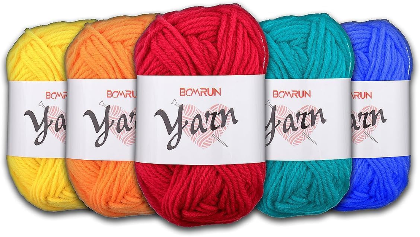 Skeins Bonbons Yarn Assorted Colors 100% Acrylic for Crochet & Knitting Multi Pack Variety Colored Assortmen (20Color) image number 6