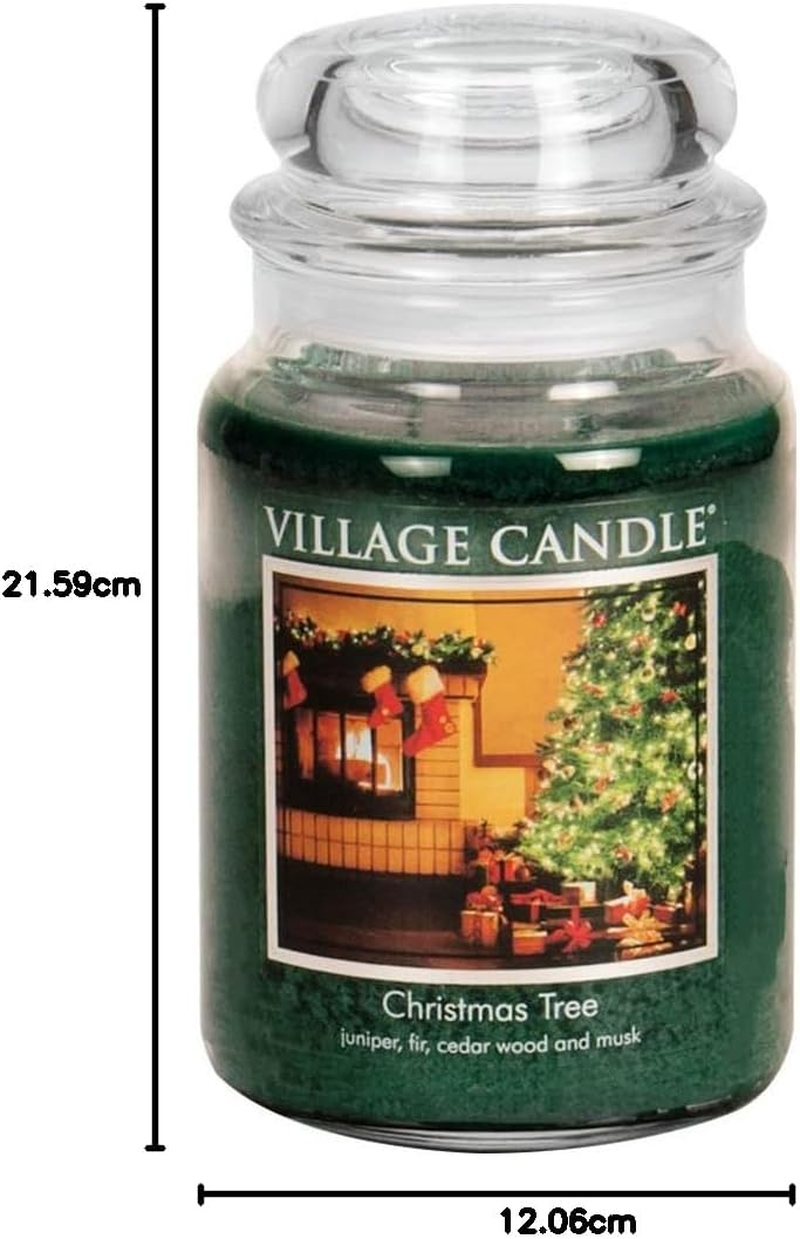 Village Candle 106026321 Christmas Tree 26 Oz Glass Jar Scented Candle, Large, Green image number 3