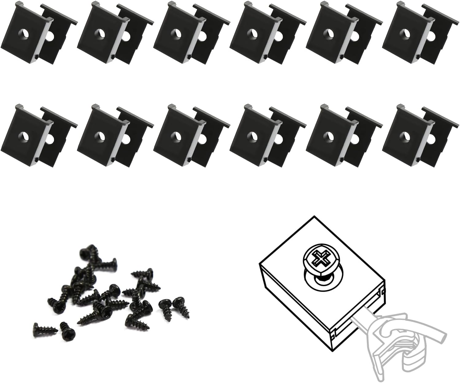 12Pcs Model Trains HO Scale Horn Coupler Hook 17Mm E-Z Mate Magnetic Knuckle Couplers for Freight Car Trains Railroad (Box) image number 3