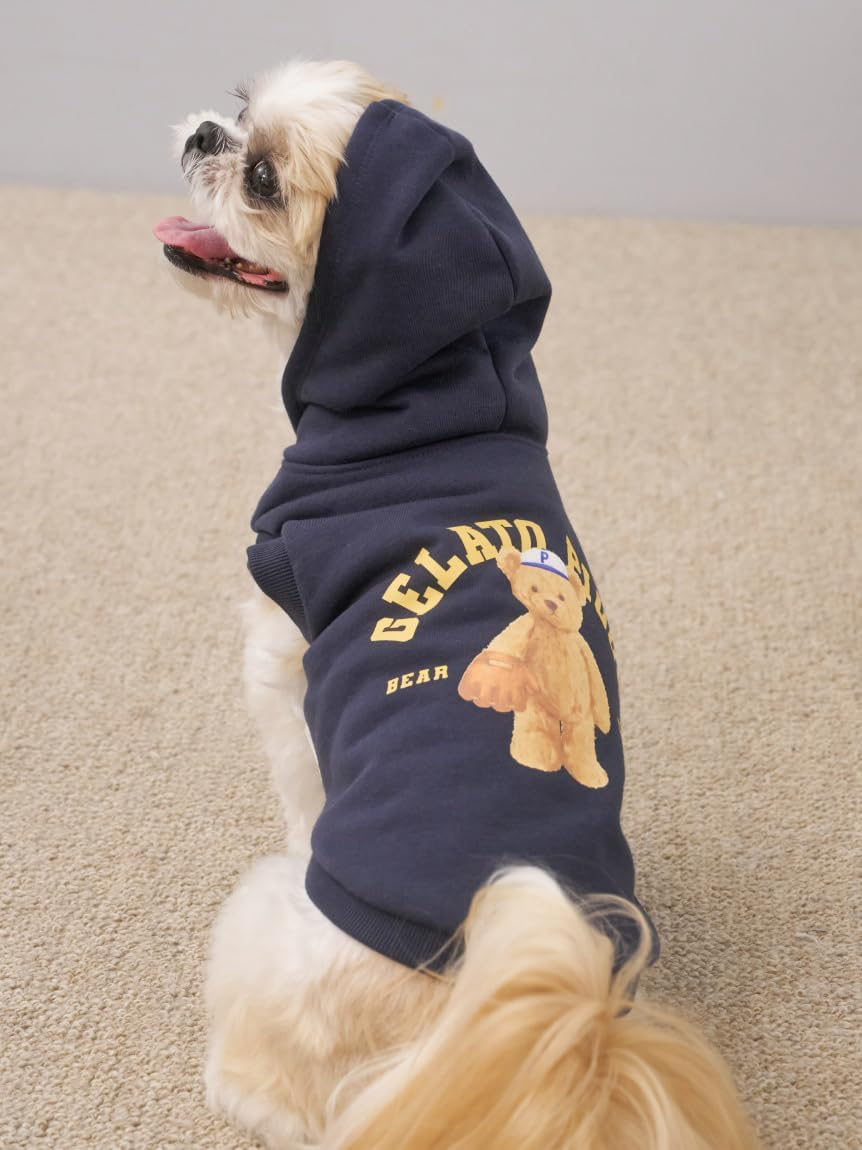Gelato Pique Cat & Dog PAGG254589 NVY S Sporty Bear Fleece Pullover image number 1