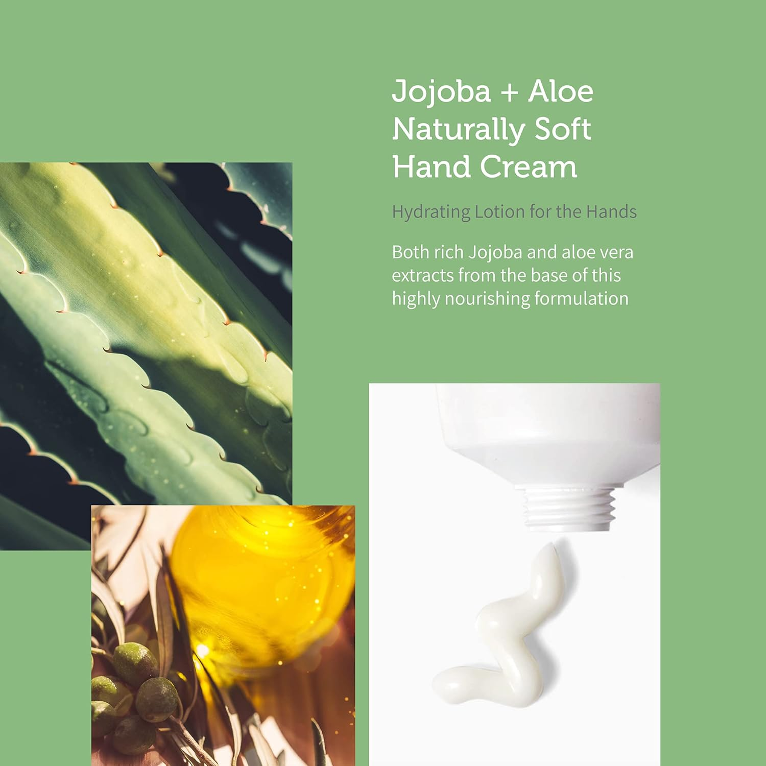 E.Fek.Tiv Beauty Jojoba and Aloe Naturally Soft Hand Cream &ndash; Deep Moisturizing Formula - Hydrating Hyaluronic Acid &ndash; Enriched with Antioxidants &ndash; Sulfate Free &ndash; Unisex - 75 Ml image number 3