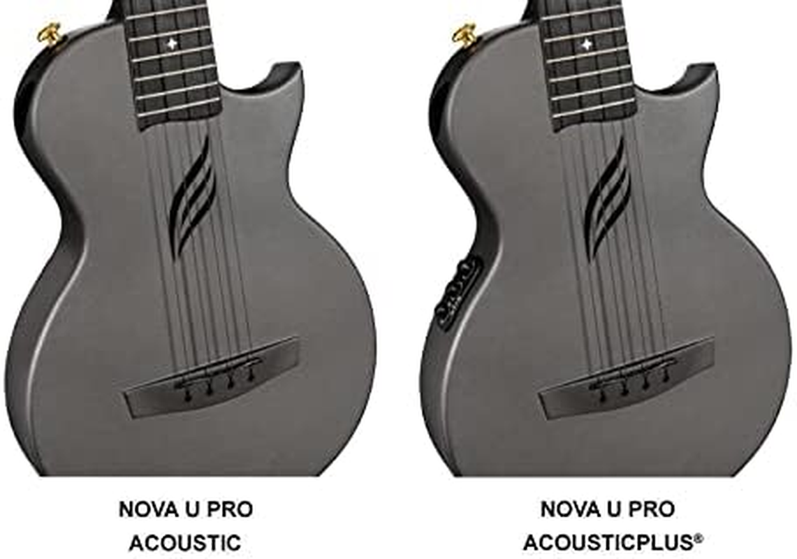Enya Nova UE Electric Pro Tenor Carbon Fibre Ukulele Acousticplus Pickup Black image number 6
