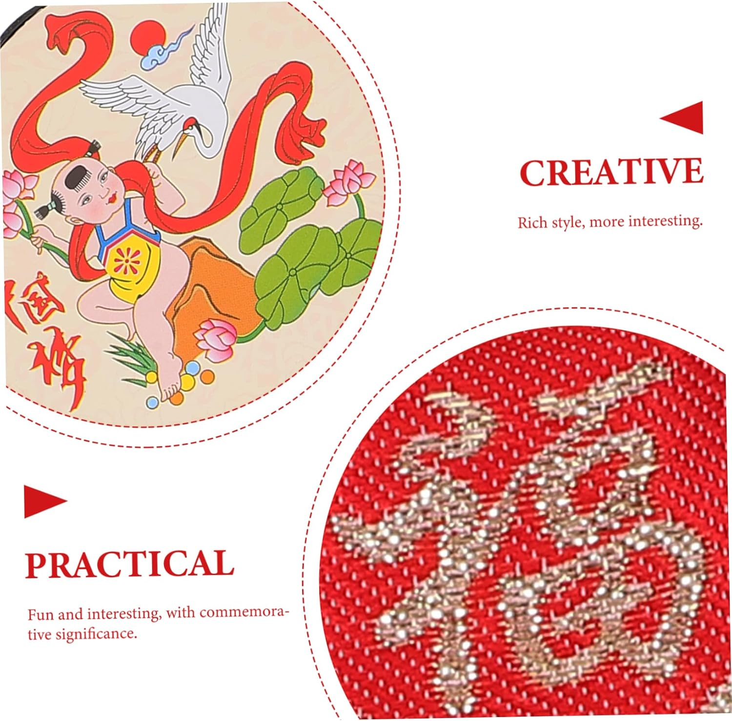 PRETYZOOM 1 Set Chinese Elements Birthday Set for Home Decor and Play for First Birthday Celebration Vintage and Creative Design image number 3