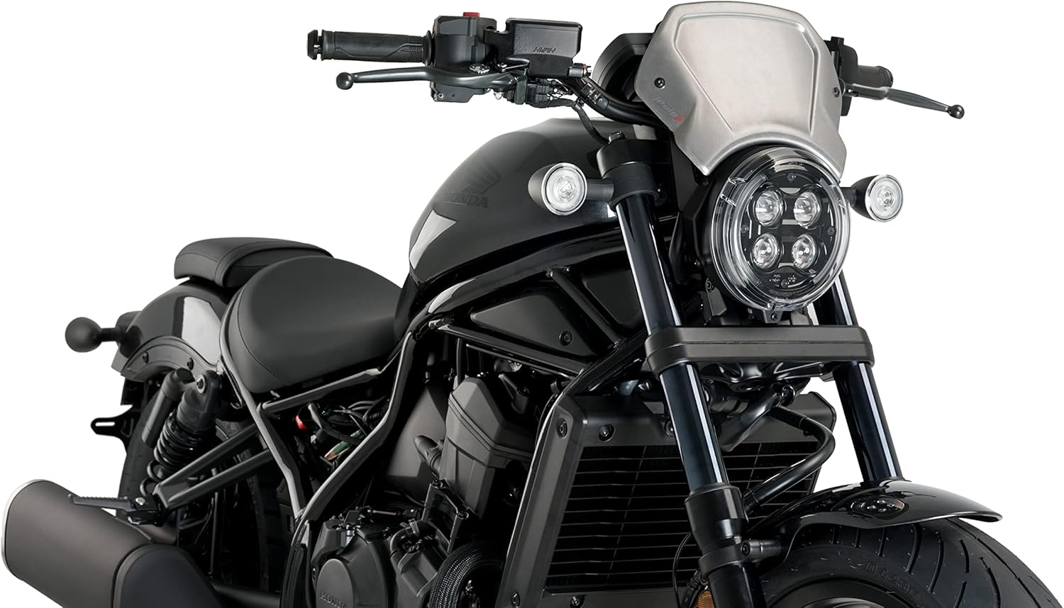 Puig 20822N Aluminium Frontal Plate Black